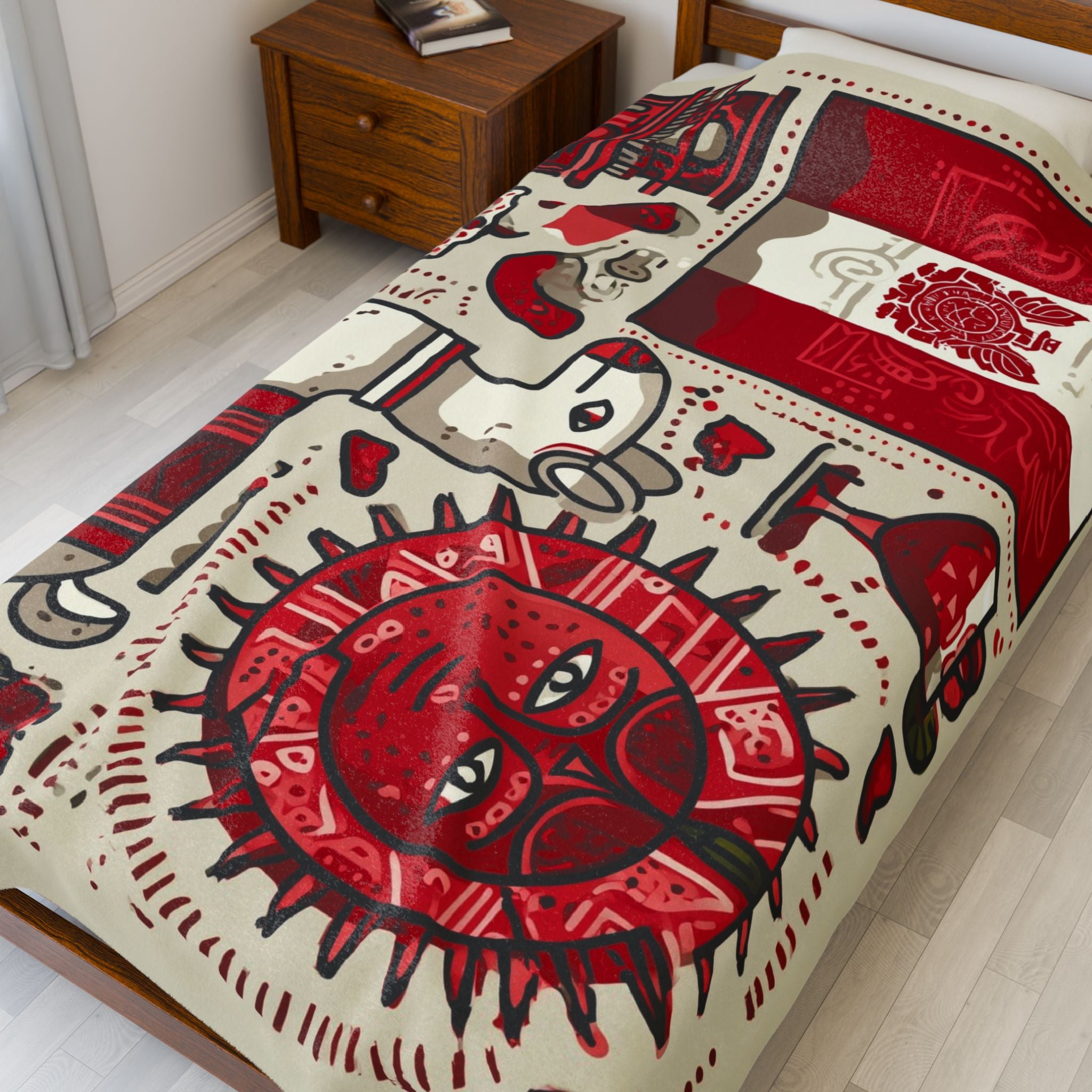 Peruvian Spirit Quilt Doona Duvet Cover : Cultural Mosaic of Heritage, Folk Art Illustration   |   Custom Orders Accepted