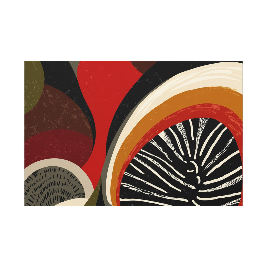 Harmonic Convergence: Organic Geometry, Mid-Century Modern Abstract, Earthy Palette Composition   |   Custom Orders Accepted