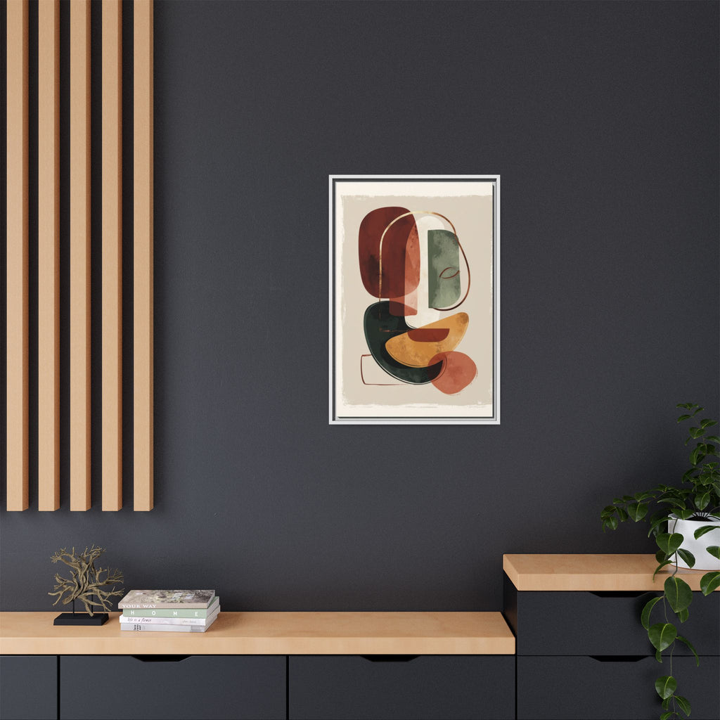 Layered Geometries: Mid-Century Modern Composition, Organic Abstract Design, Translucent Intersecting Shapes   |   Custom Orders Accepted