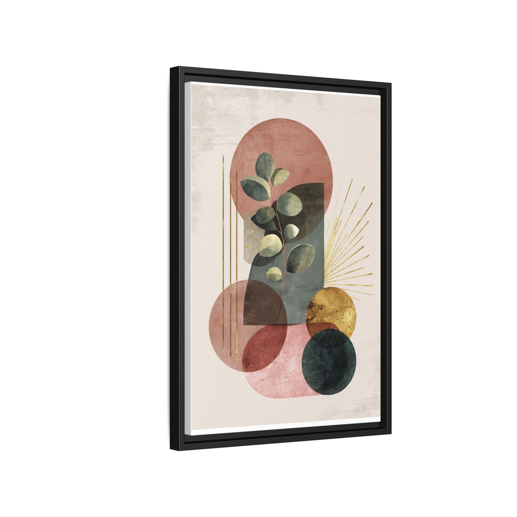 Botanical Geometric Symphony: Eucalyptus Harmony, Metallic Intersections, Modern Earth Tones   |   Custom Orders Accepted