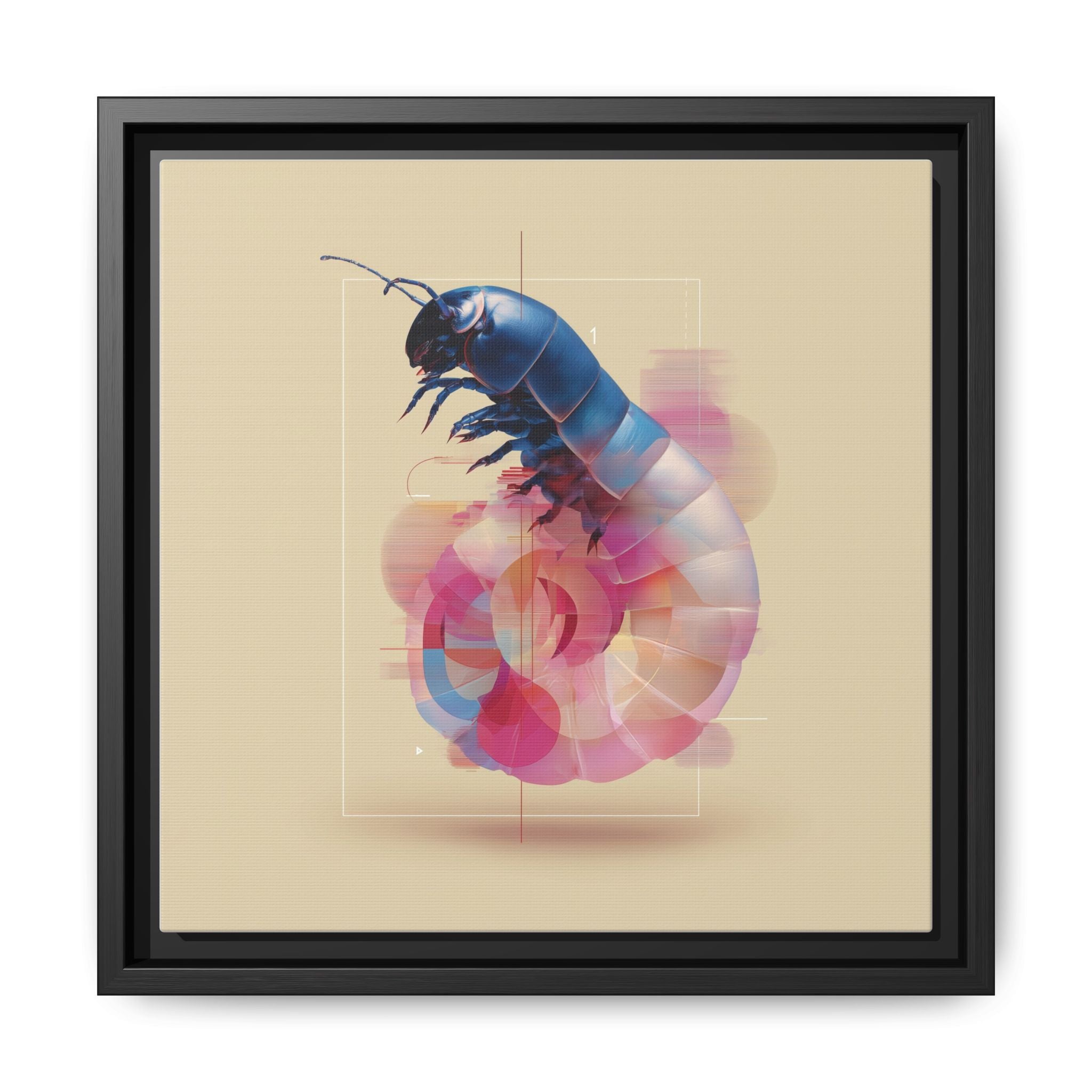 Exoskeleton Enigma: Digital Glitch Isopod, Metallic Crustacean Portrait   |  Personalized & Custom Orders Available