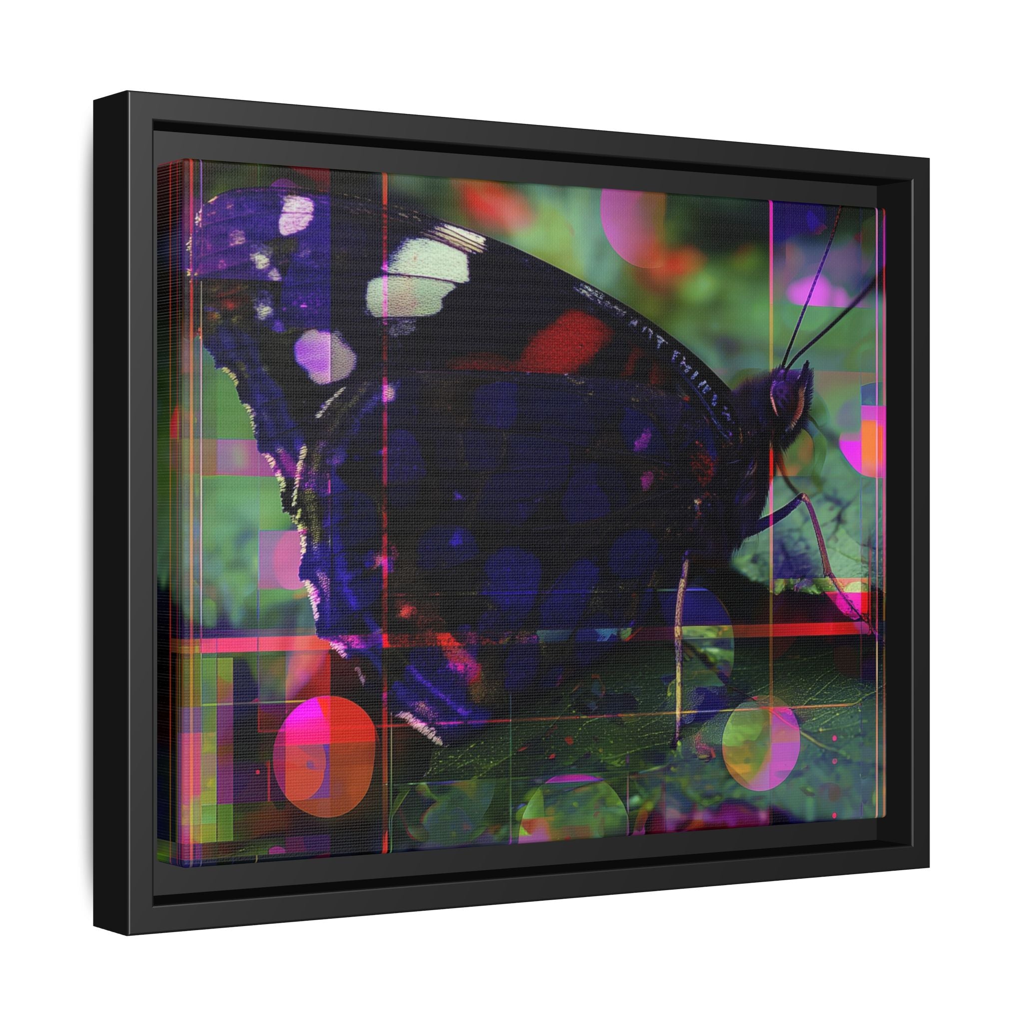 Geometric Butterfly Framed Print: Digital Glitch Butterfly Art, Geometric Nature Photography   |  Personalized & Custom Orders Available