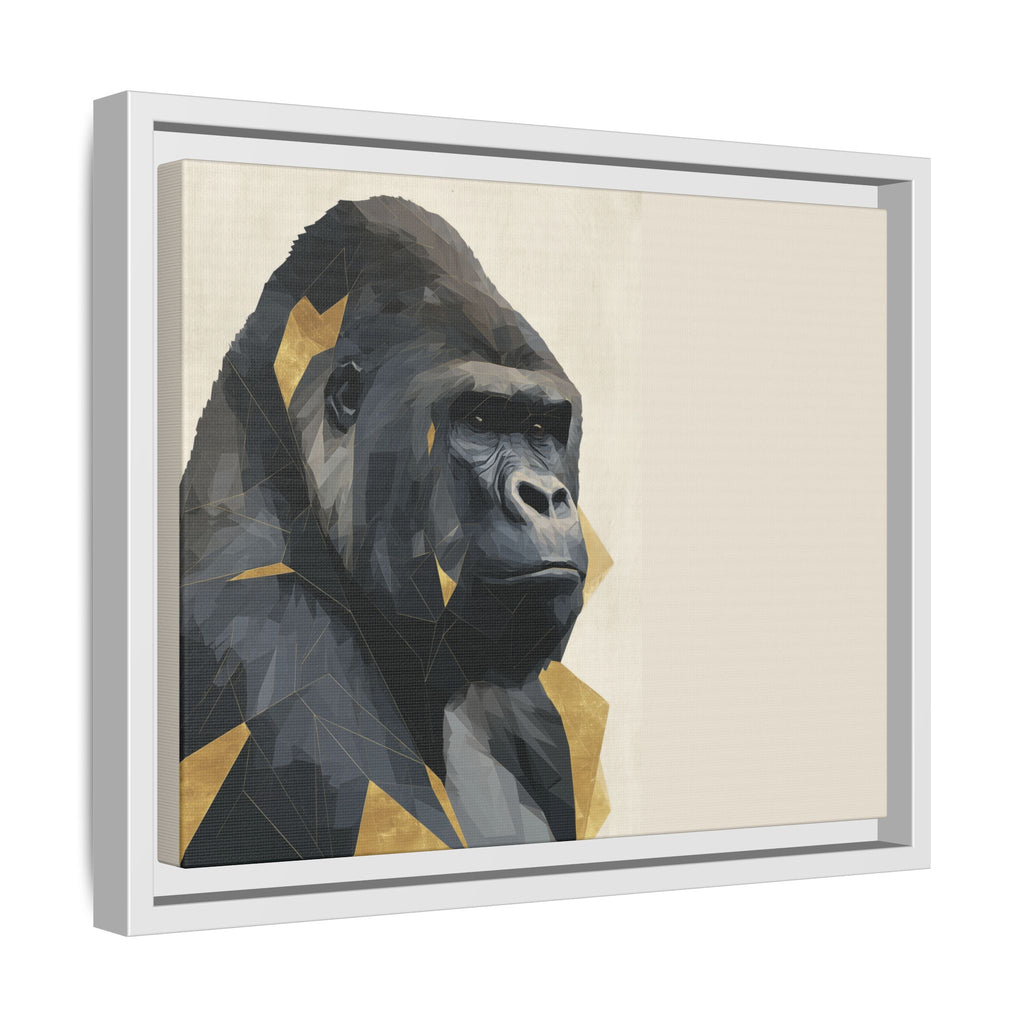 Primal Geometry: Polygonal Gorilla Portrait, Modern Metallic Wildlife Art   |  Personalized & Custom Orders Available