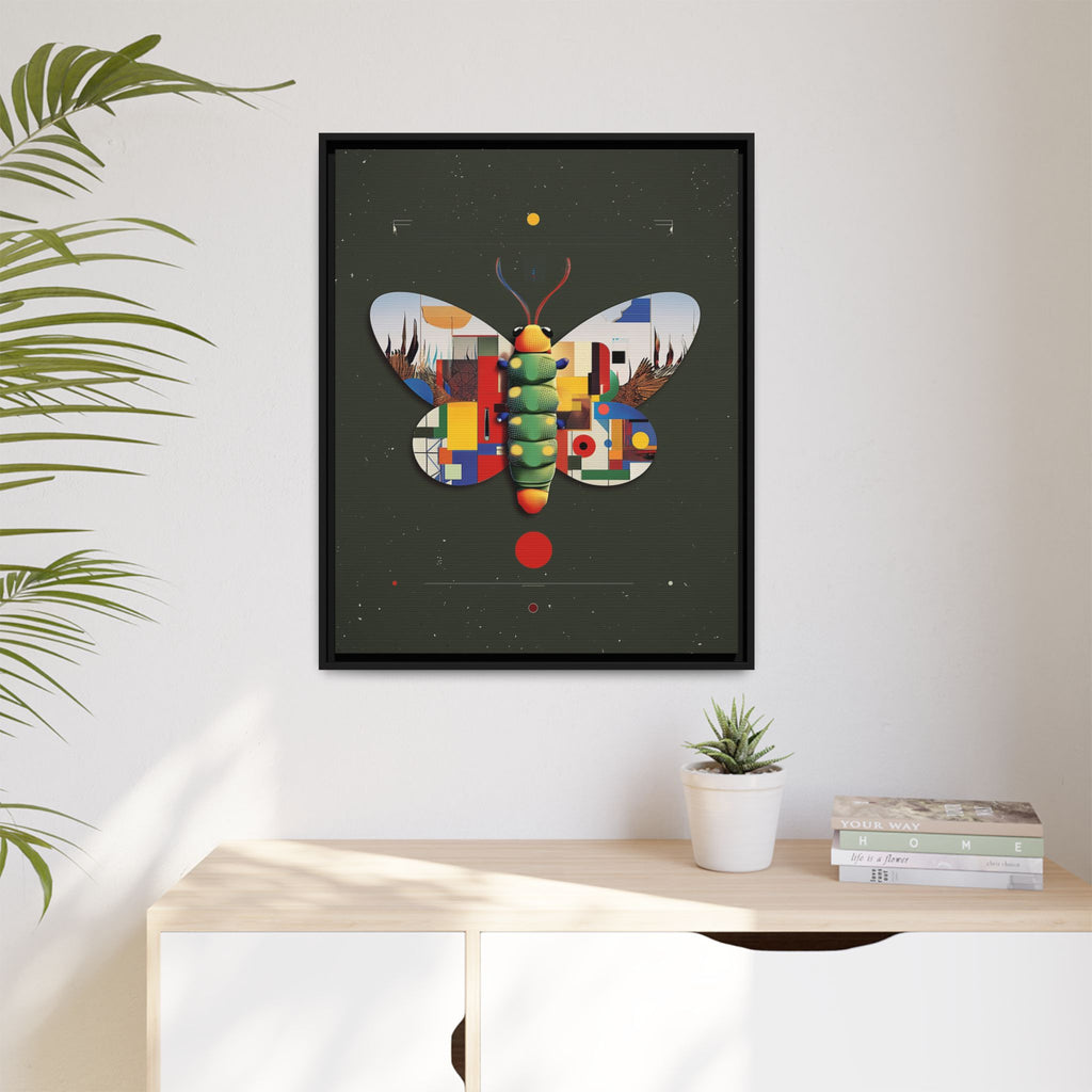 Geometric Butterfly Framed Print : Digital Cubist Interpretation, Modernist Entomological Design   |  Personalized & Custom Orders Available