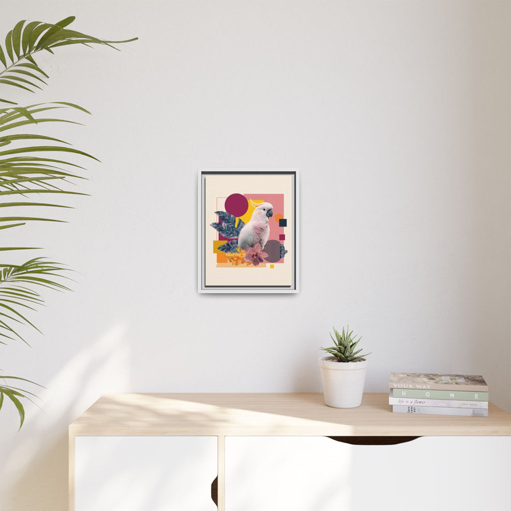 Cockatoo in Geometric Paradise: Tropical Avian Design, Modern Abstract Art   |    Custom Orders Available