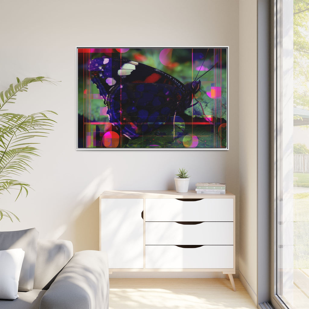 Geometric Butterfly Framed Print: Digital Glitch Butterfly Art, Geometric Nature Photography   |  Personalized & Custom Orders Available