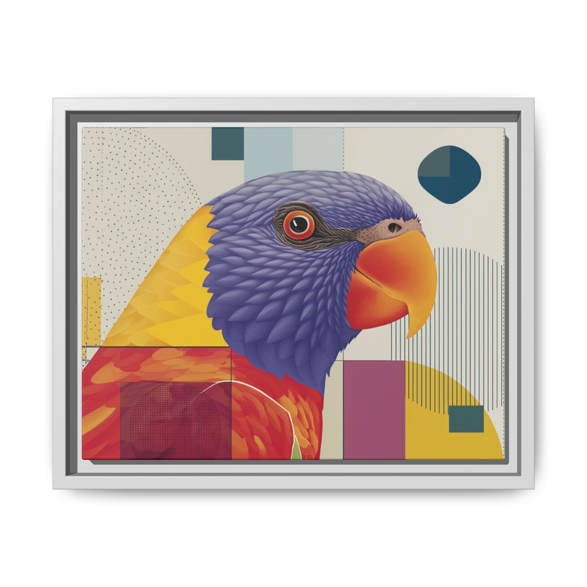Geometric Parrot: Abstract Wildlife Art, Modern Color Block Design   |  Personalized & Custom Orders Available