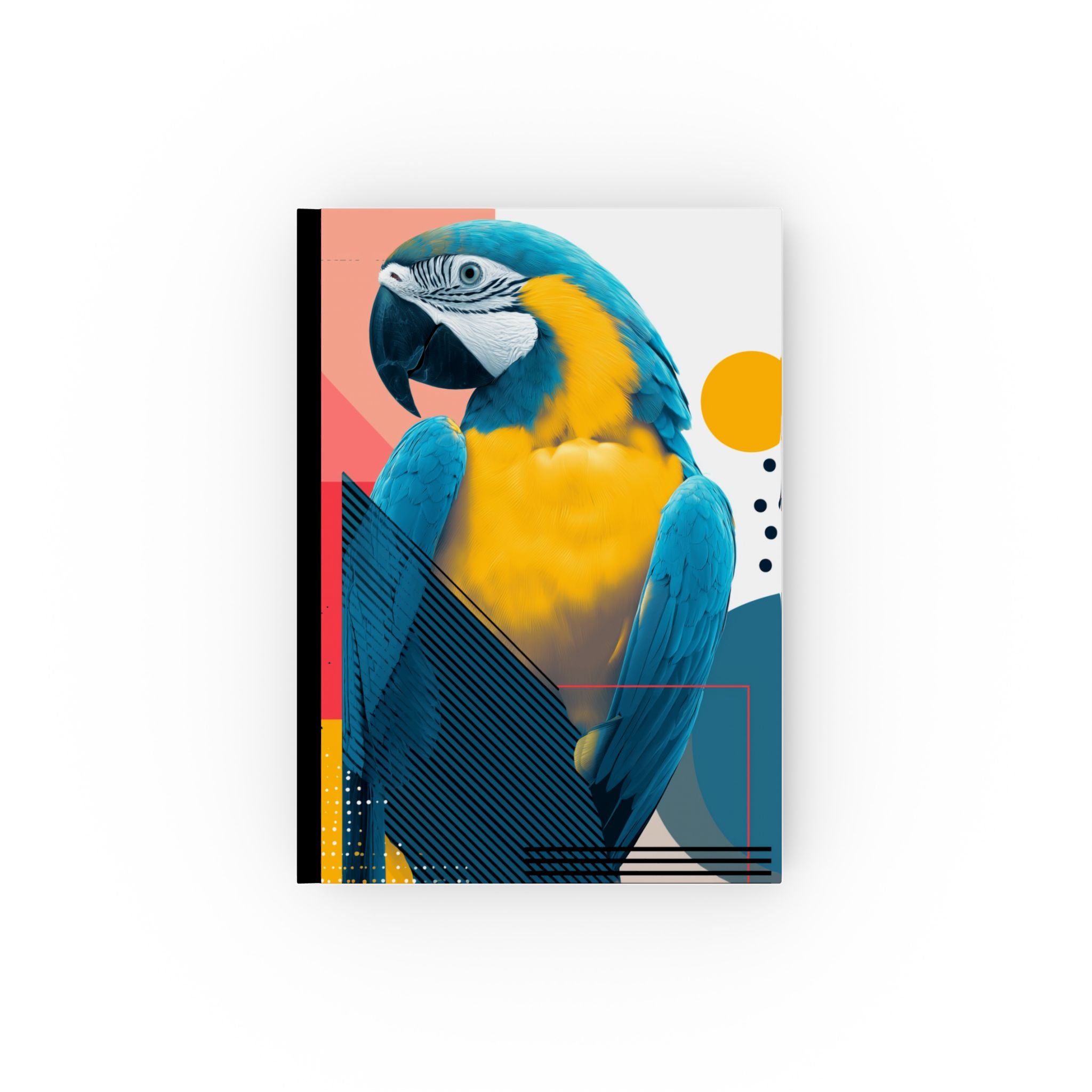 Prismatic Macaw: Geometric Wildlife Art, Digital Photorealistic Design Personalized Journal   |