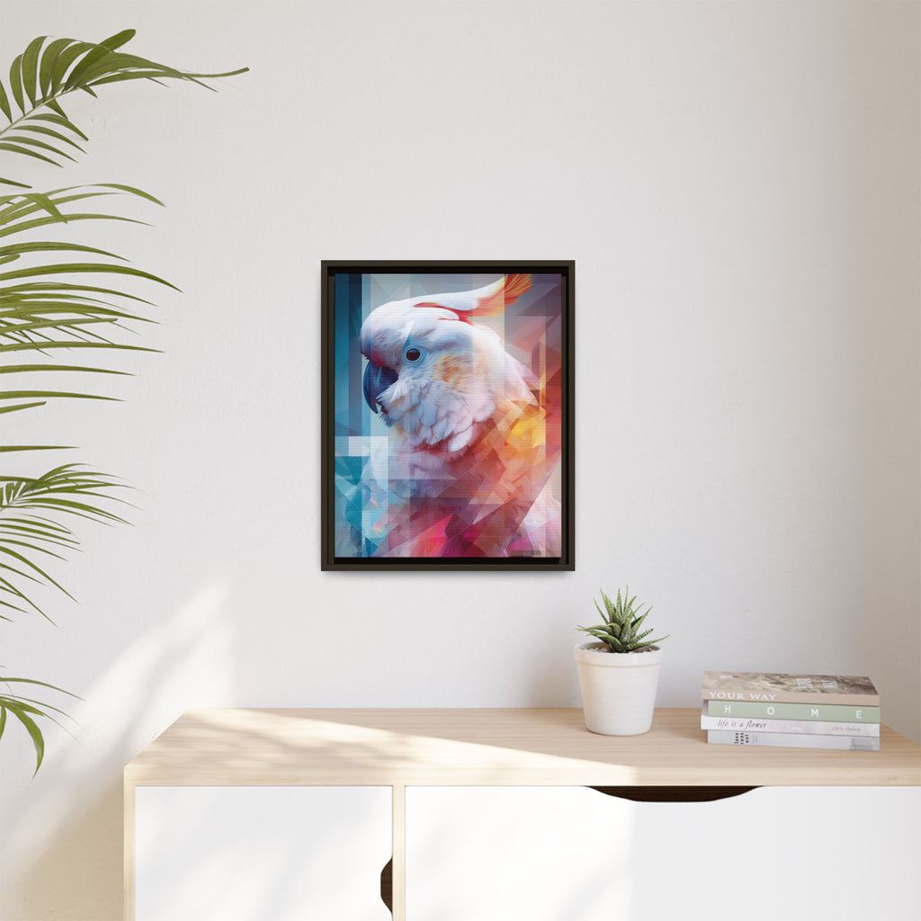 Fractured Cockatoo: Geometric Wildlife Portrait, Low-Poly Digital Art   |    Custom Orders Available