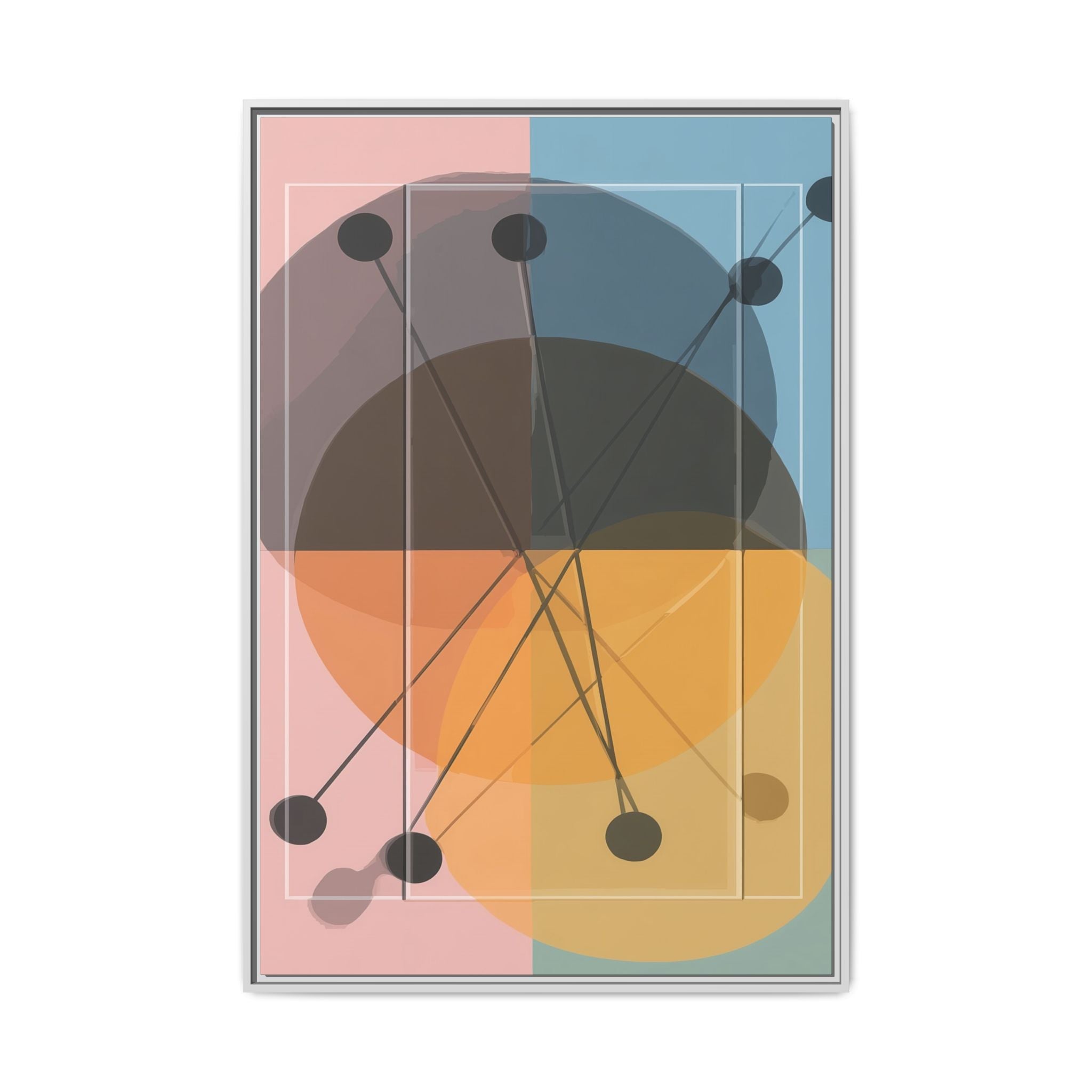 Geometric Intersections: Pastel Quadrants, Mid-Century Minimalism, Network Nodes   |   Custom Orders Accepted