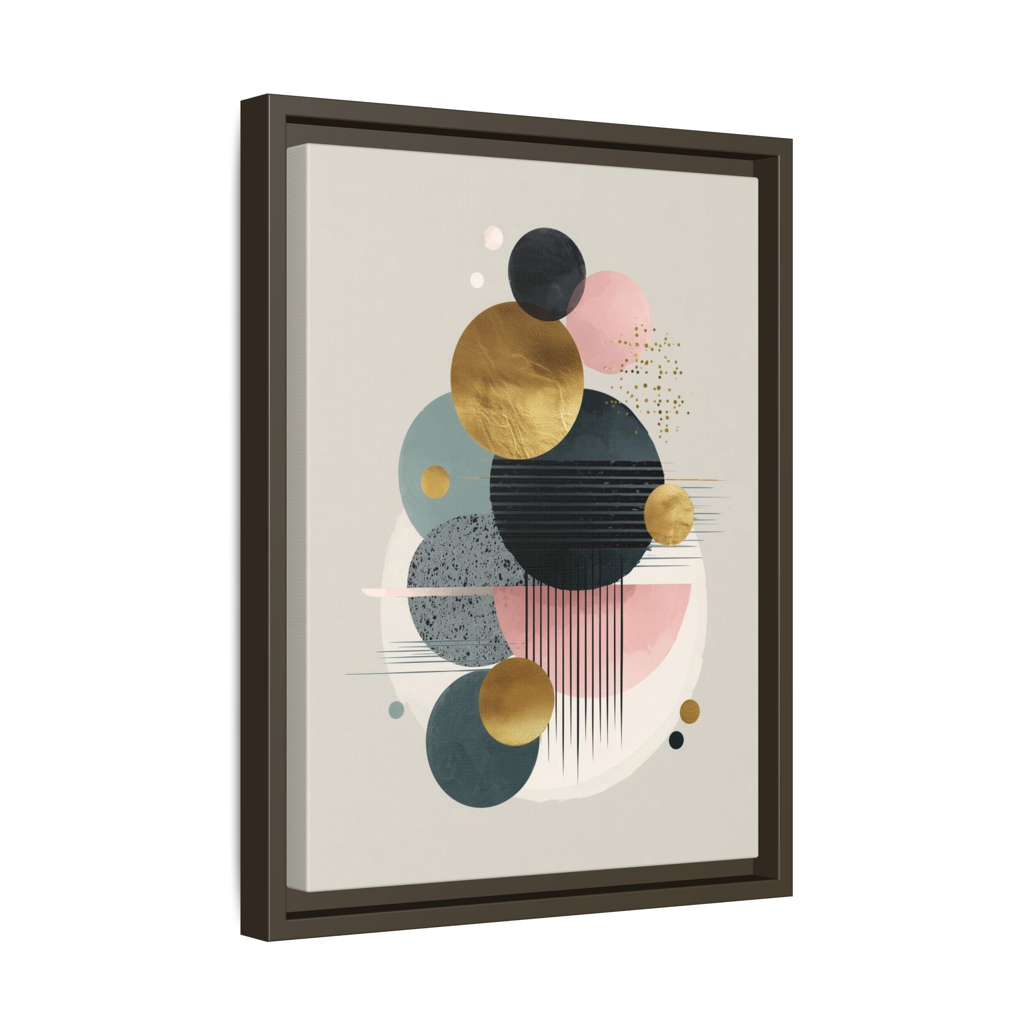Geometric Harmony: Intersecting Circles, Mid-Century Modern Design, Abstract Metallic Composition   |   Custom Orders Accepted