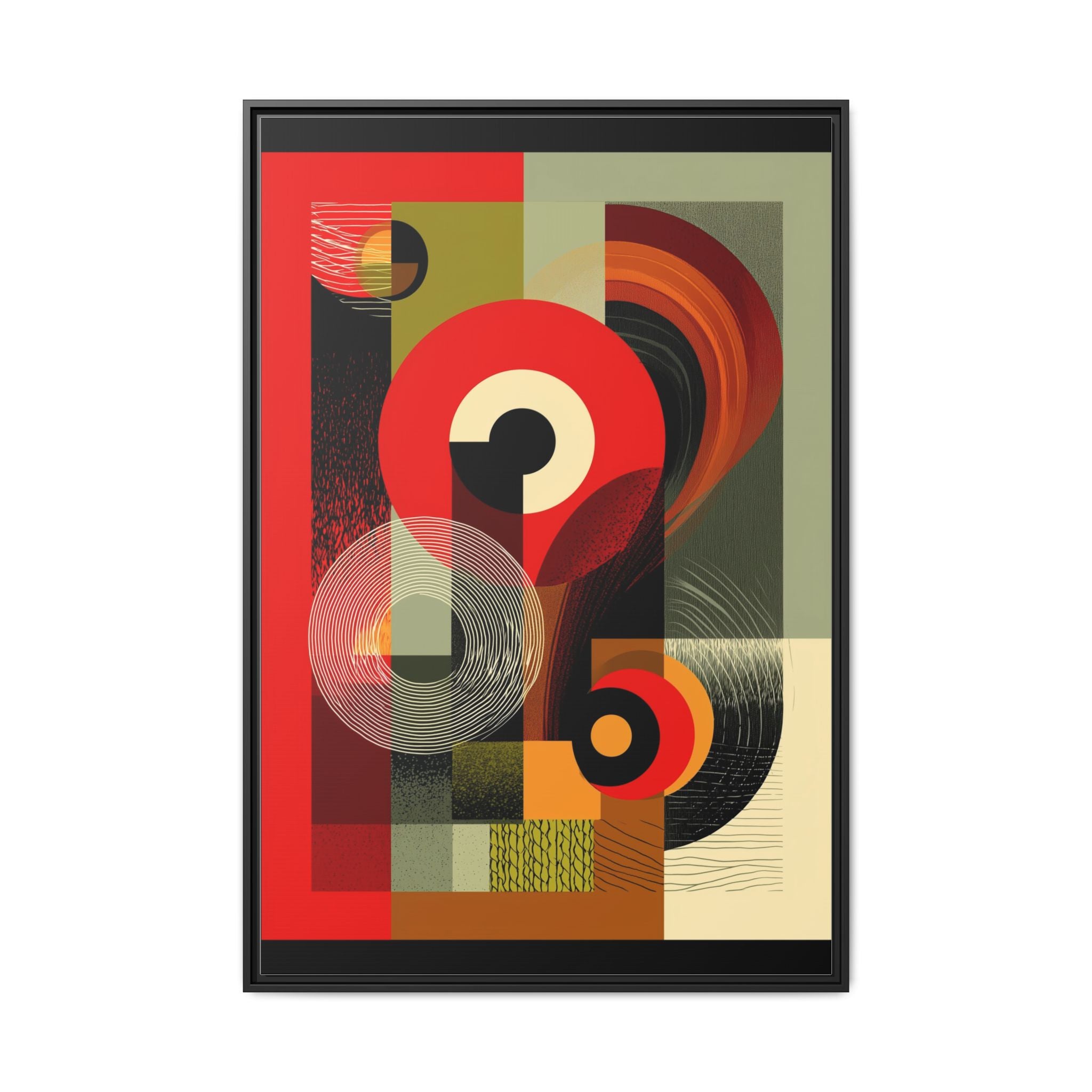 Chromatic Geometrics: Abstract Constructivist Composition, Modernist Color Blocking, Layered Circular Forms   |   Custom Orders Accepted