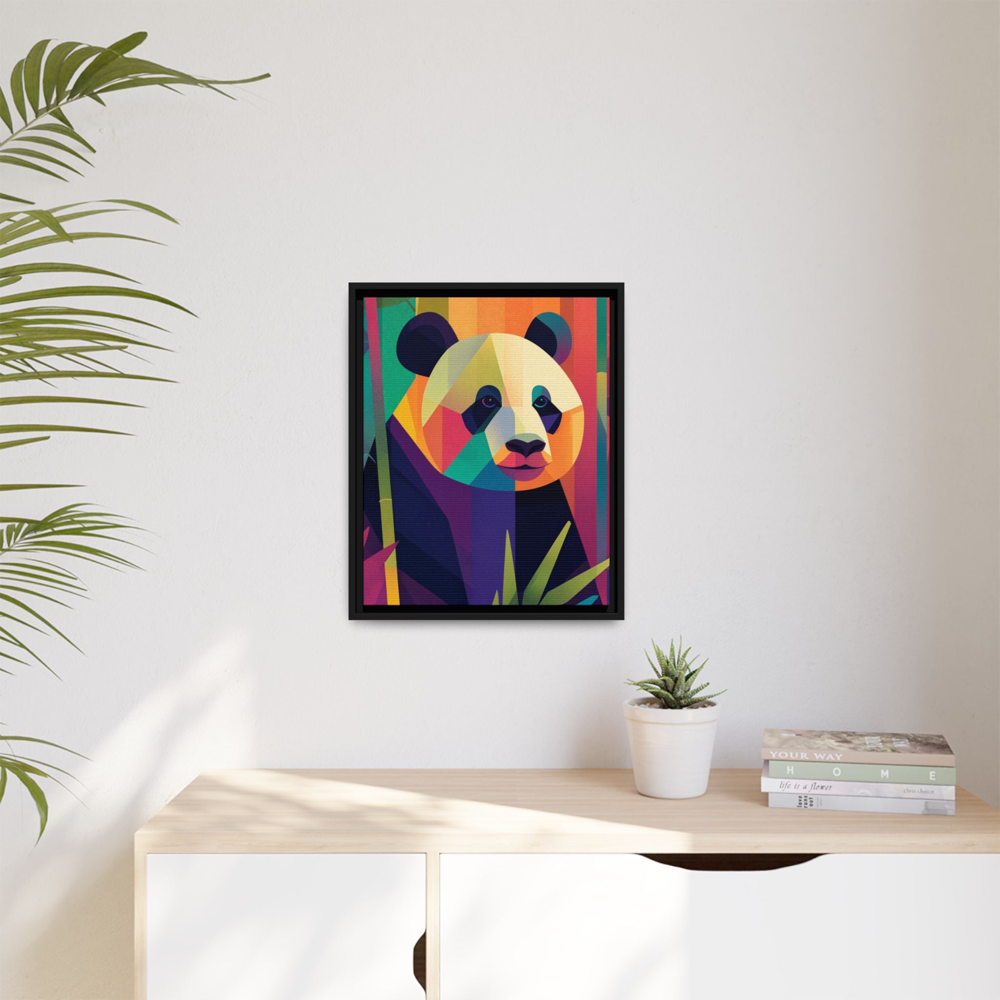 Geometric Panda Framed Print : Kaleidoscope Panda, Digital Art Illustration   |  Personalized & Custom Orders Available