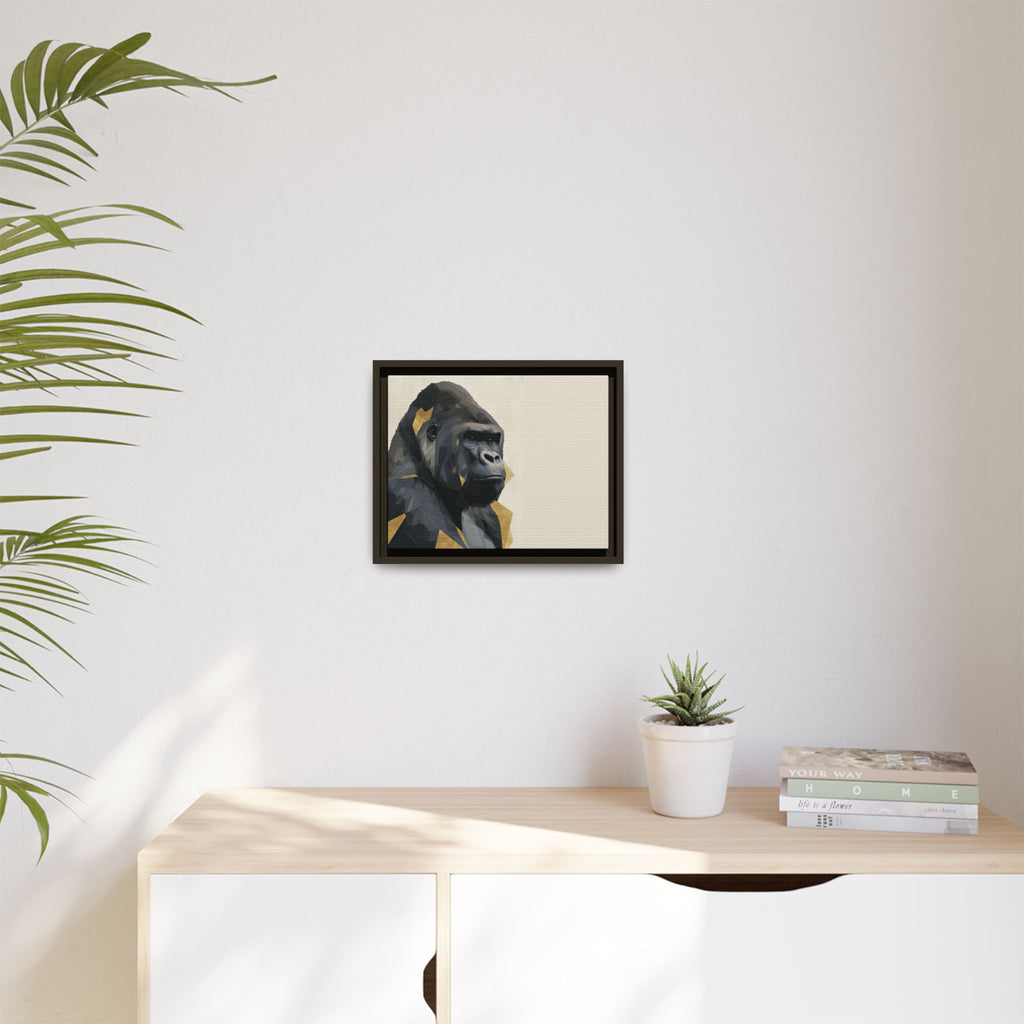 Primal Geometry: Polygonal Gorilla Portrait, Modern Metallic Wildlife Art   |  Personalized & Custom Orders Available