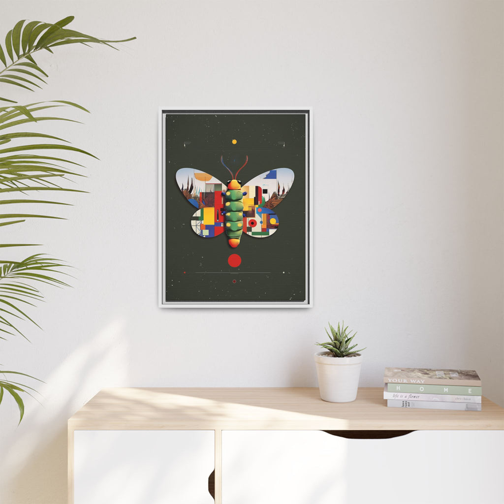 Geometric Butterfly Framed Print : Digital Cubist Interpretation, Modernist Entomological Design   |  Personalized & Custom Orders Available