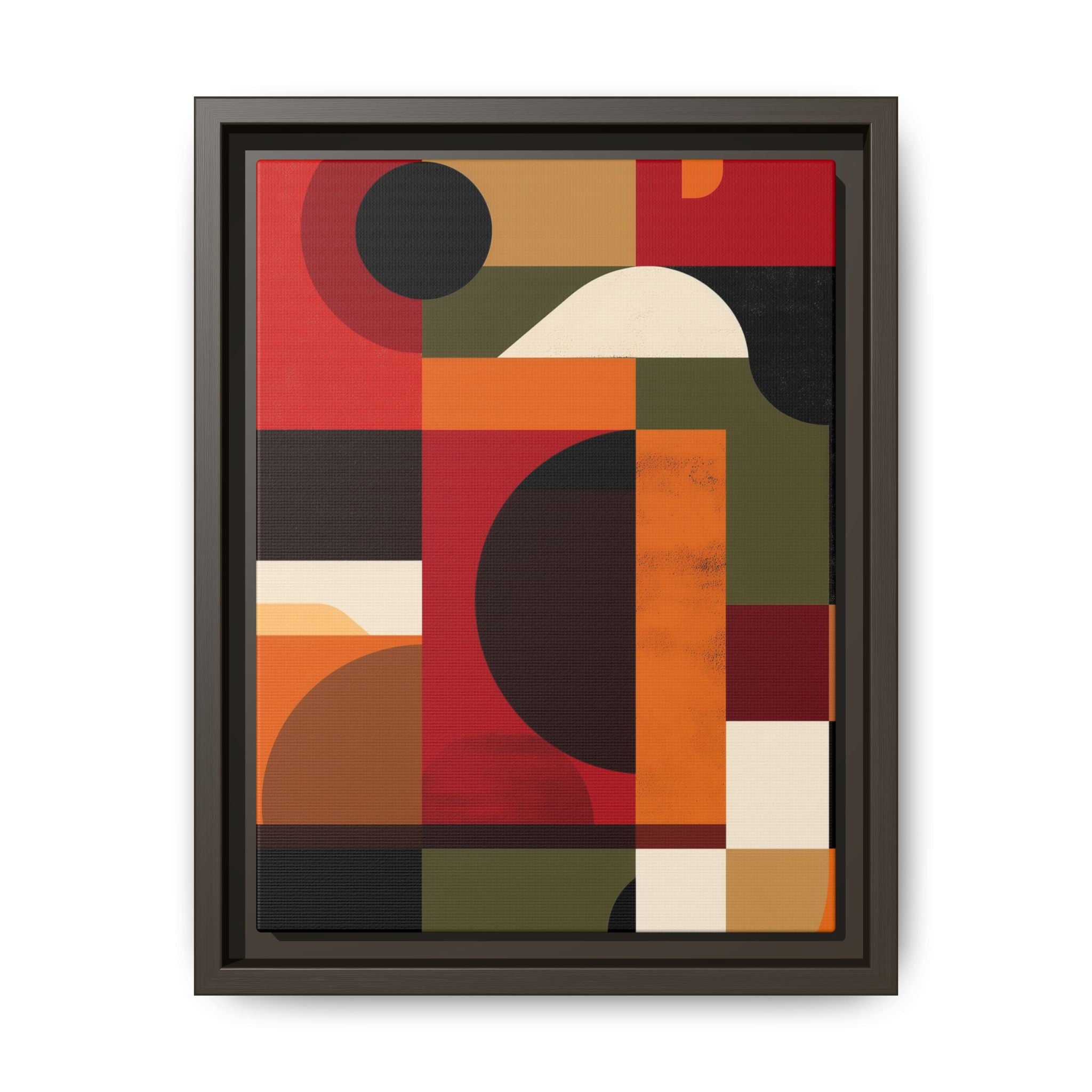 Geometric Convergence: Abstract Bauhaus Design, Constructivist Color Blocks, Architectural Art Composition   |   Custom Orders Accepted
