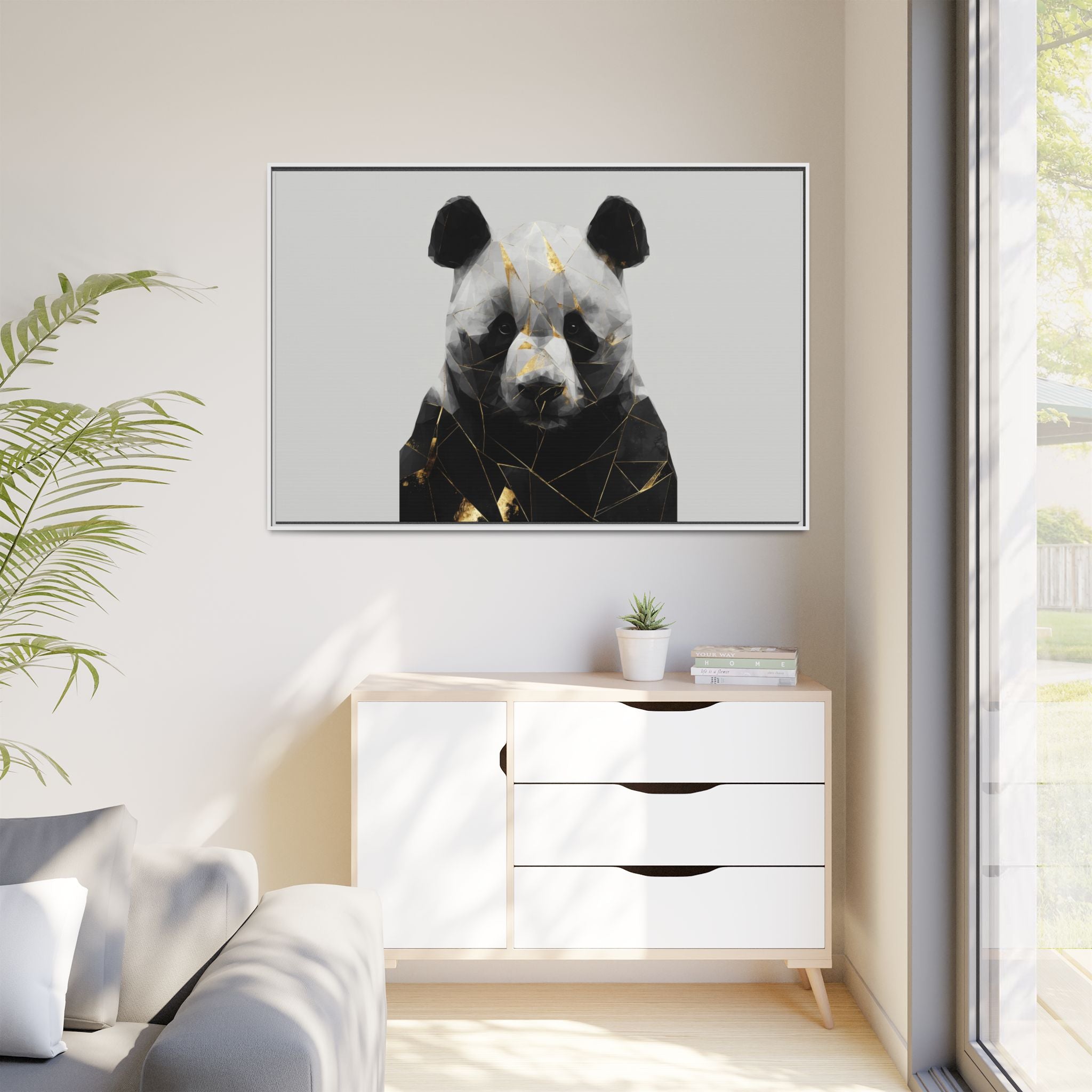 Fractured Panda: Geometric Wildlife Art, Low-Poly Contemporary Portrait   |  Personalized & Custom Orders Available