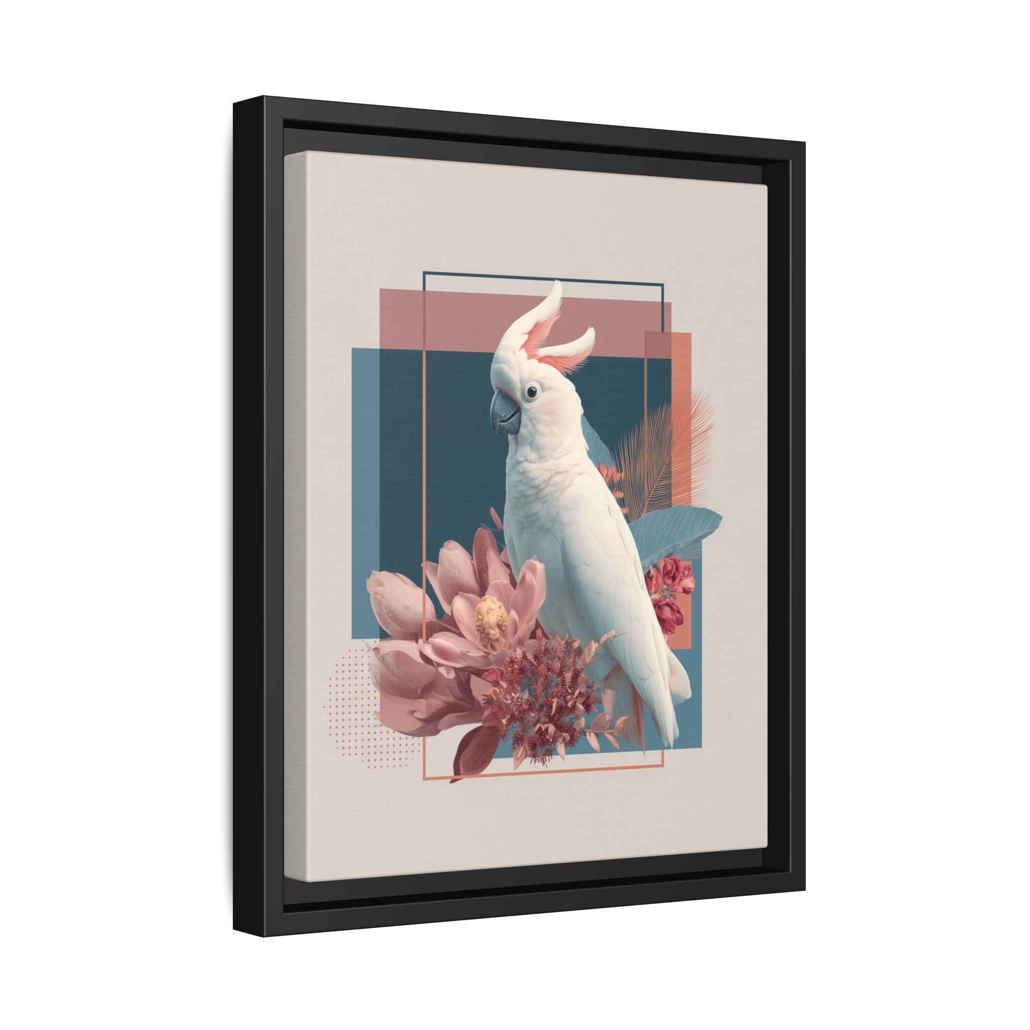 Ethereal Cockatoo: Geometric Wildlife Art, Digital Nature Portrait   |    Custom Orders Available