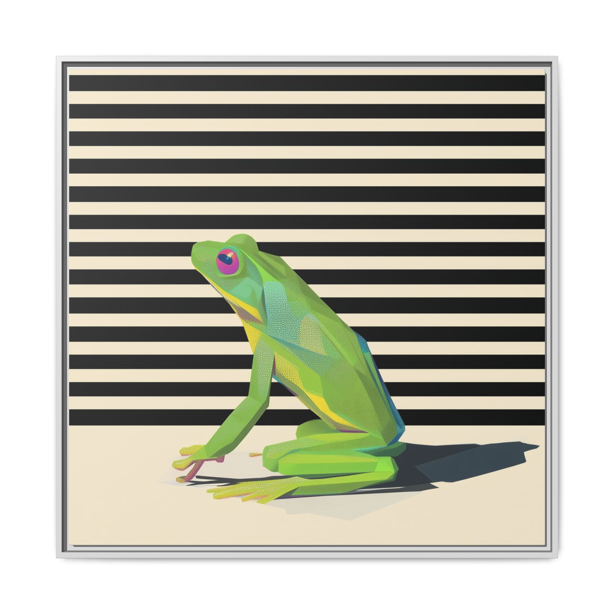 Geometric Frog: Minimalist Animal Portrait, Modern Graphic Design   |    Custom Orders Available