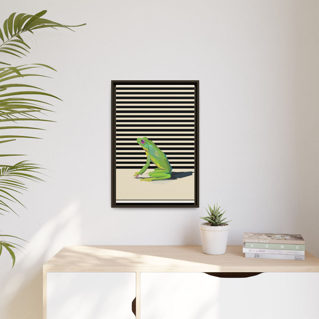 Geometric Frog Persona: Modern Wildlife Illustration, Vibrant Graphic Design   |  Personalized & Custom Orders Available