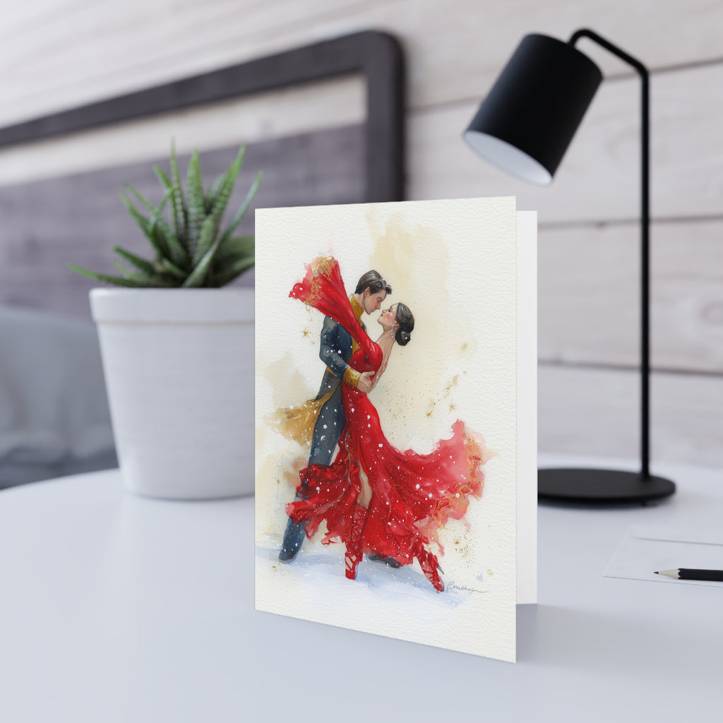 Christmas Salsa Dancing Greeting Card