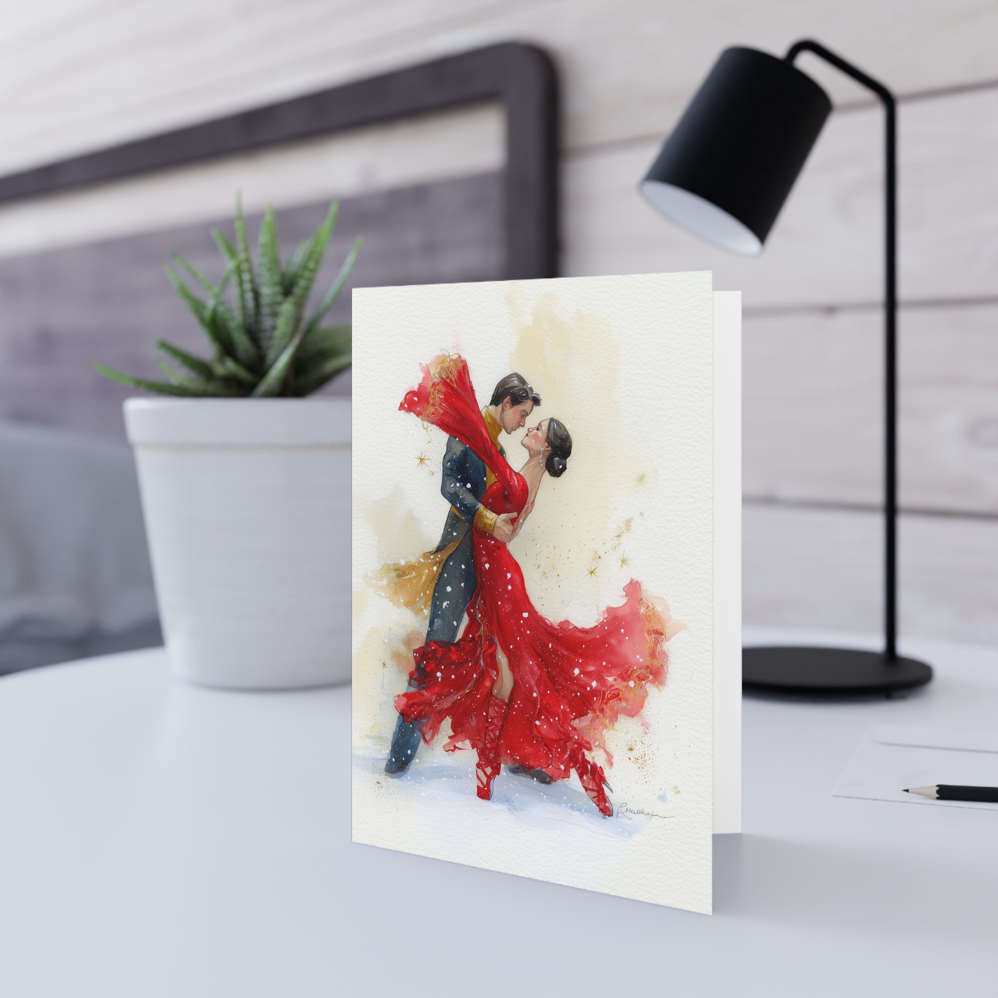 Christmas Salsa Dancing Greeting Card