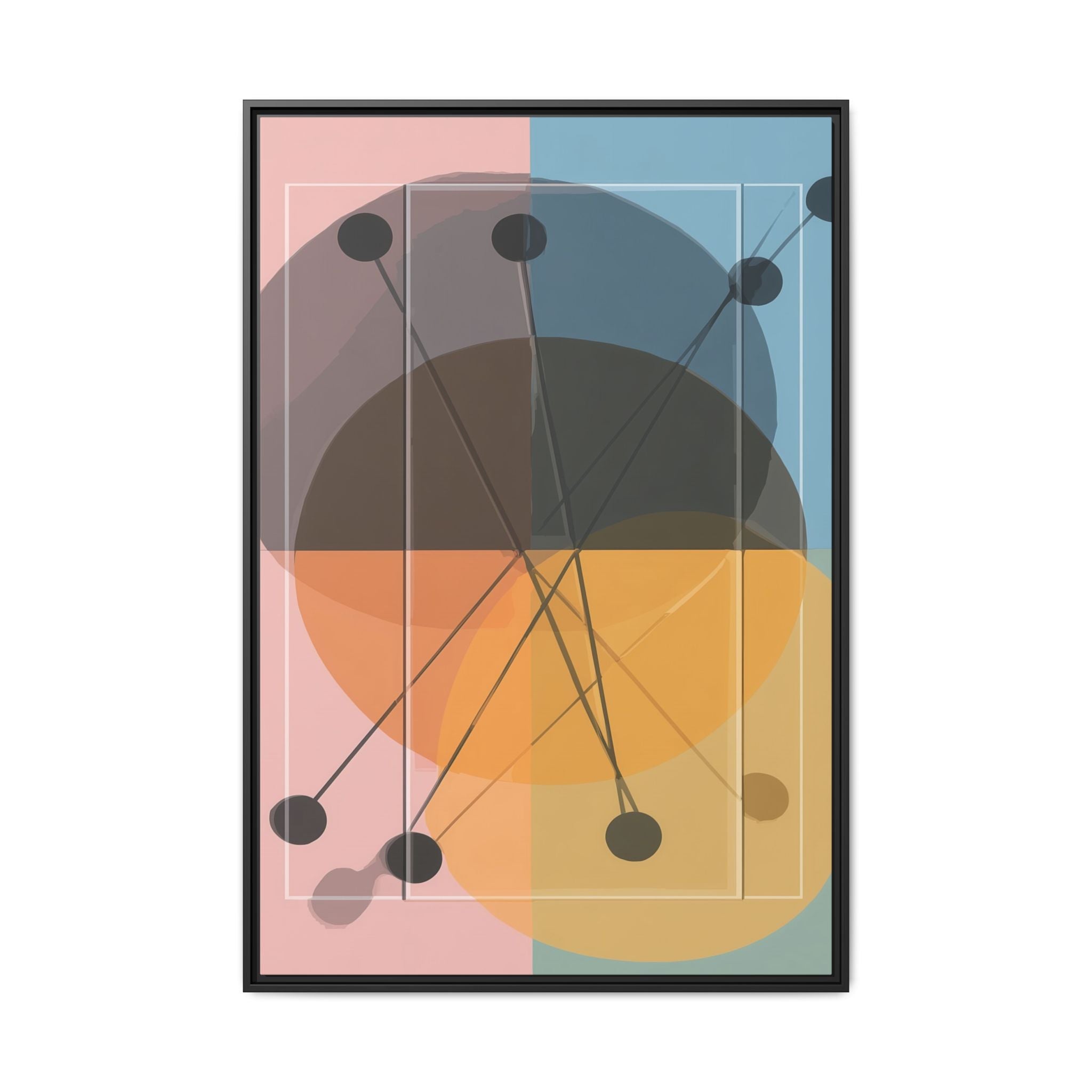 Geometric Intersections: Pastel Quadrants, Mid-Century Minimalism, Network Nodes   |   Custom Orders Accepted