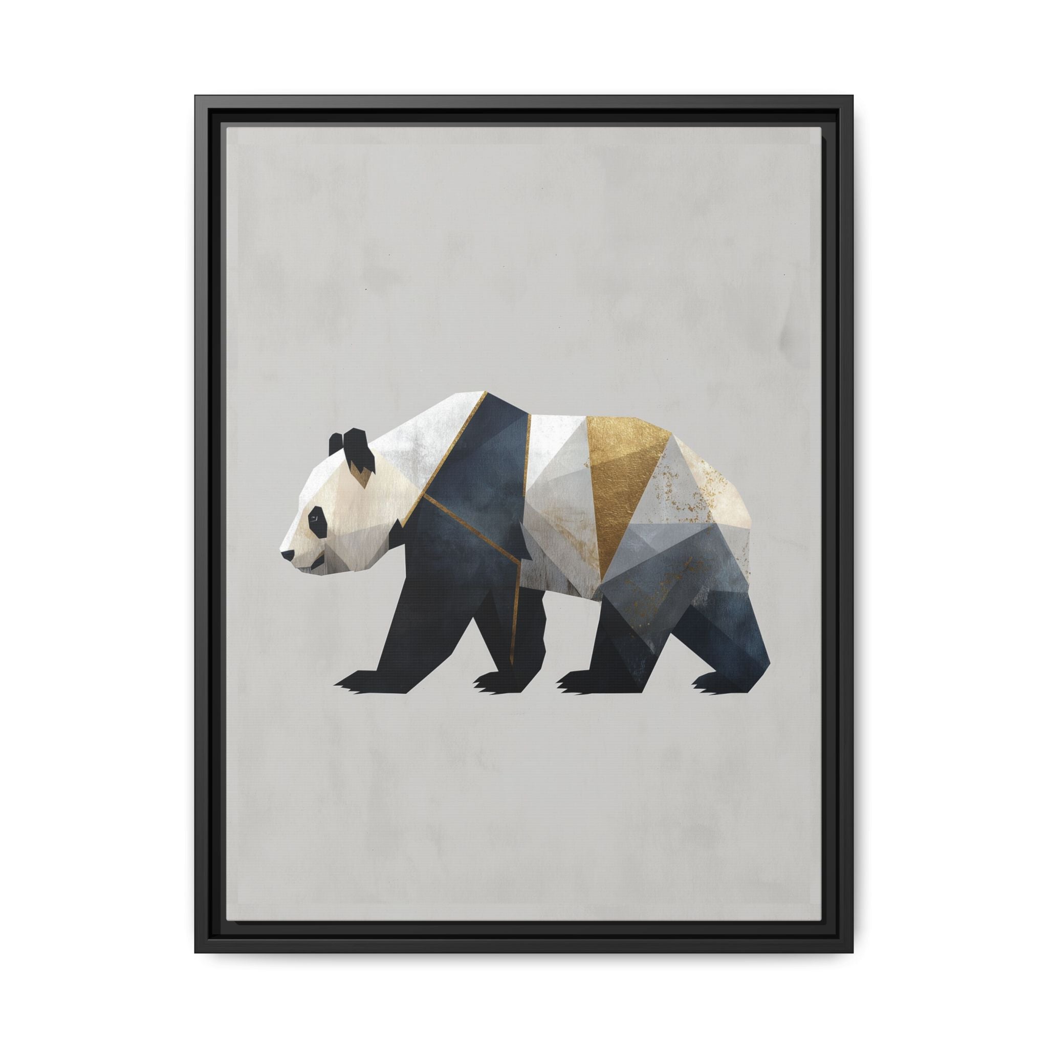 Geometric Panda: Cubist Animal Portrait, Modern Minimalist Art Style   |  Personalized & Custom Orders Available