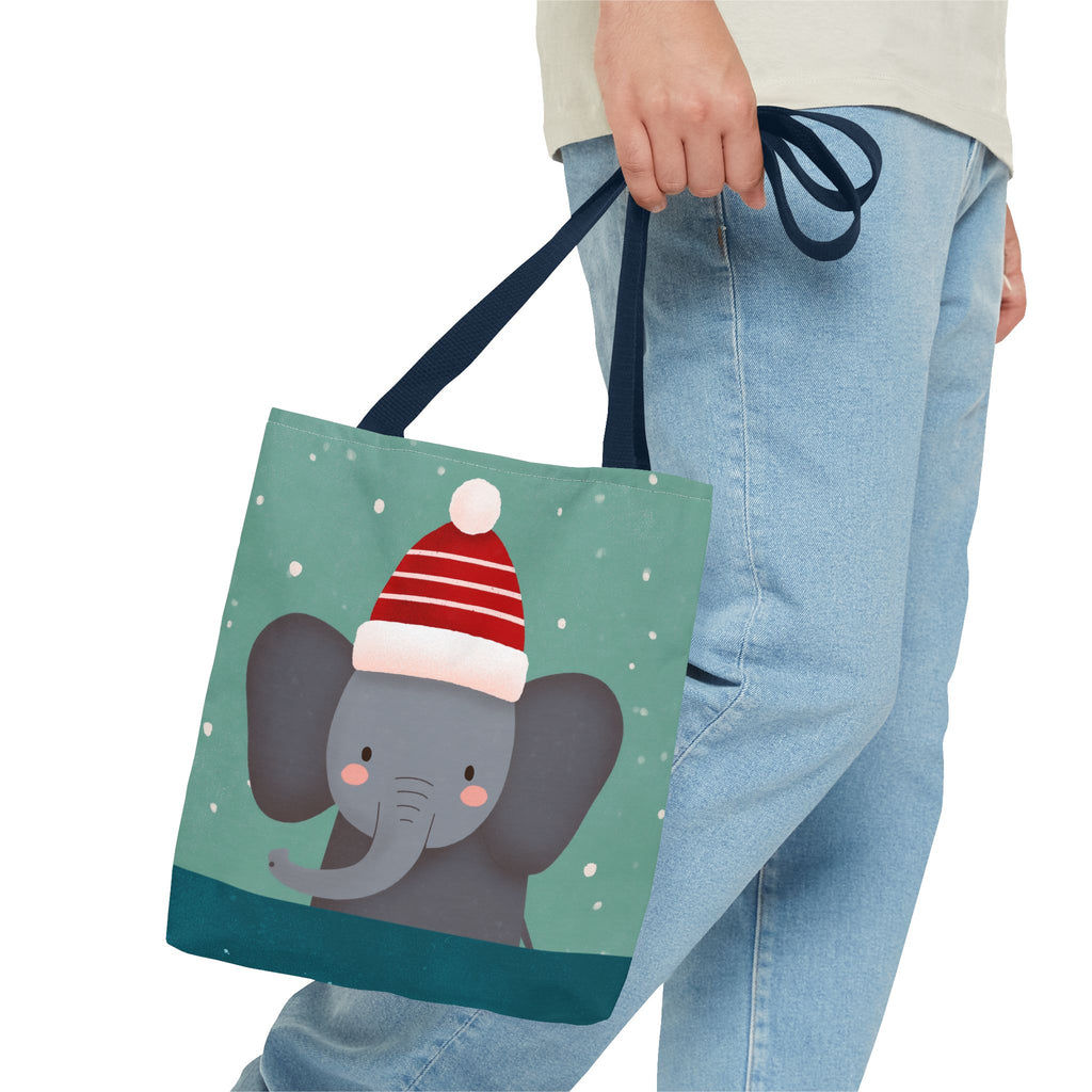 Cute Christmas Elephant Tote Bag (AOP)