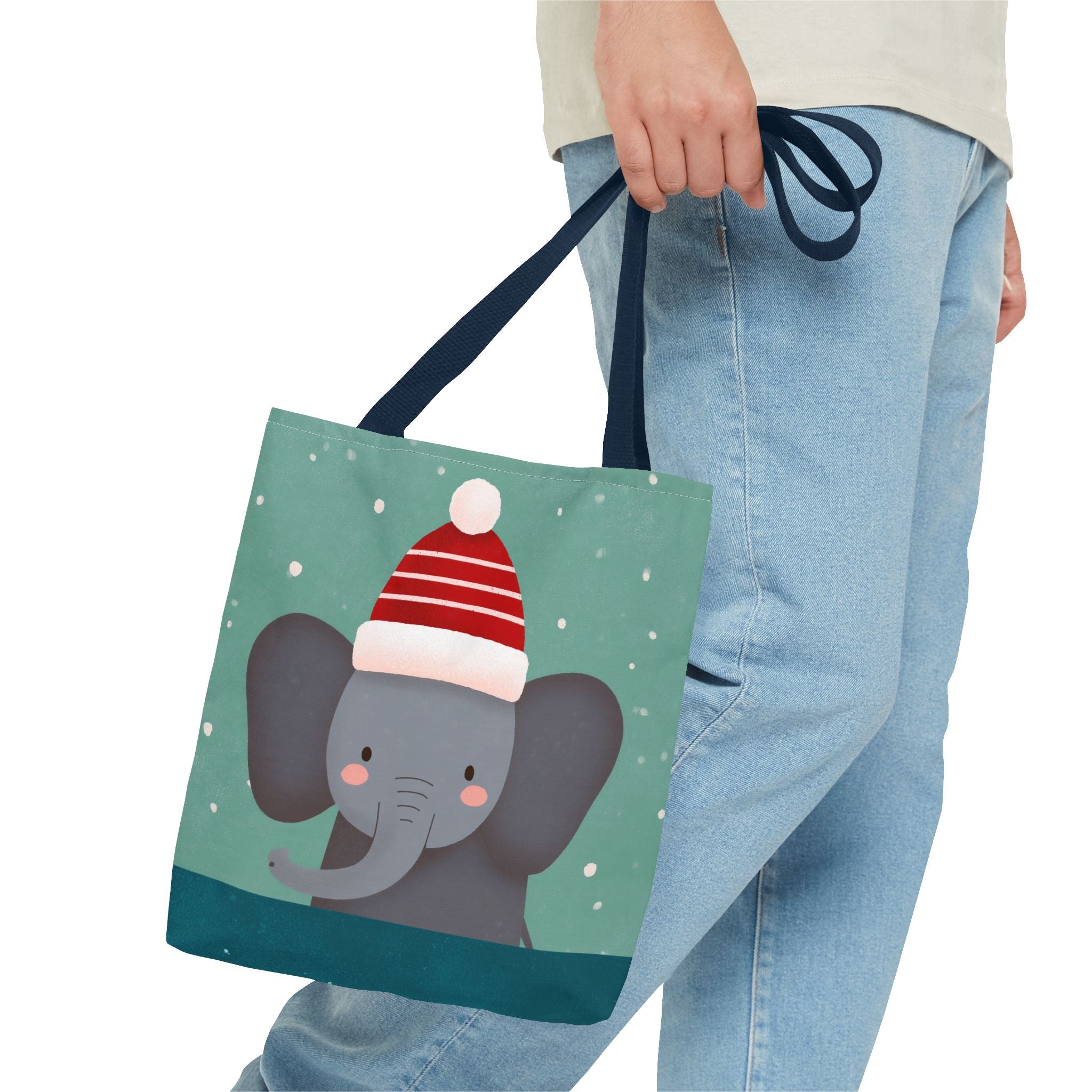 Cute Christmas Elephant Tote Bag (AOP)