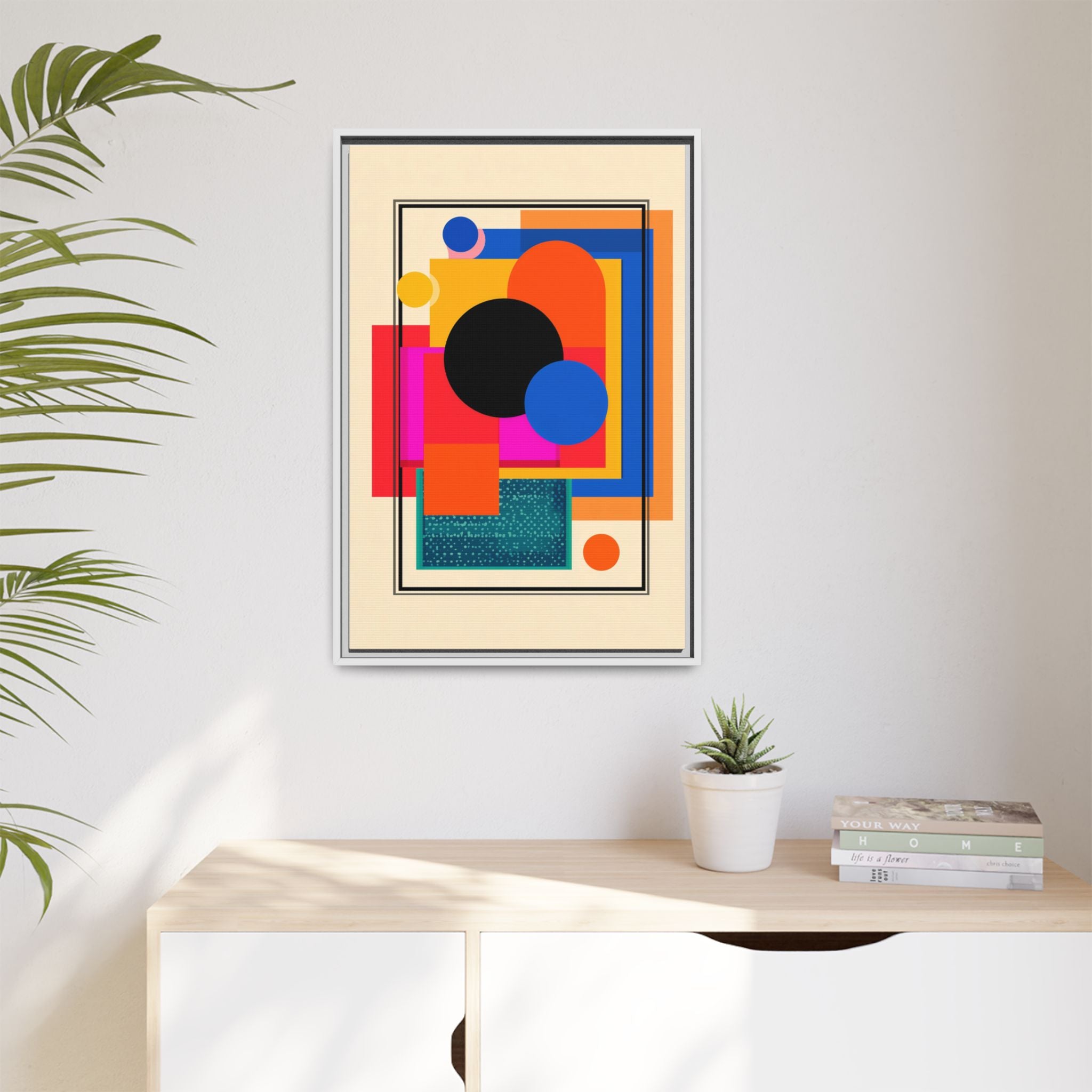 Geometric Harmony: Abstract Color Blocks, Mid-Century Modern Design, Minimalist Art Composition   |   Custom Orders Accepted