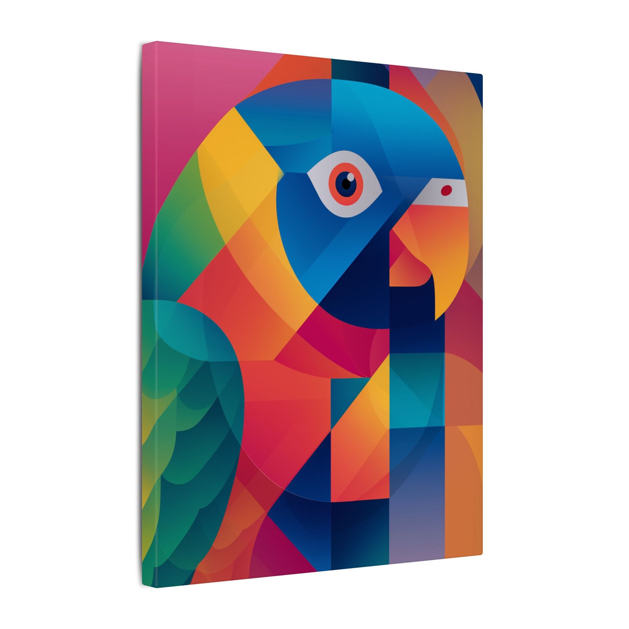 Prismatic Parrot: Cubist Digital Art, Geometric Color Explosion   |    Custom Orders Available