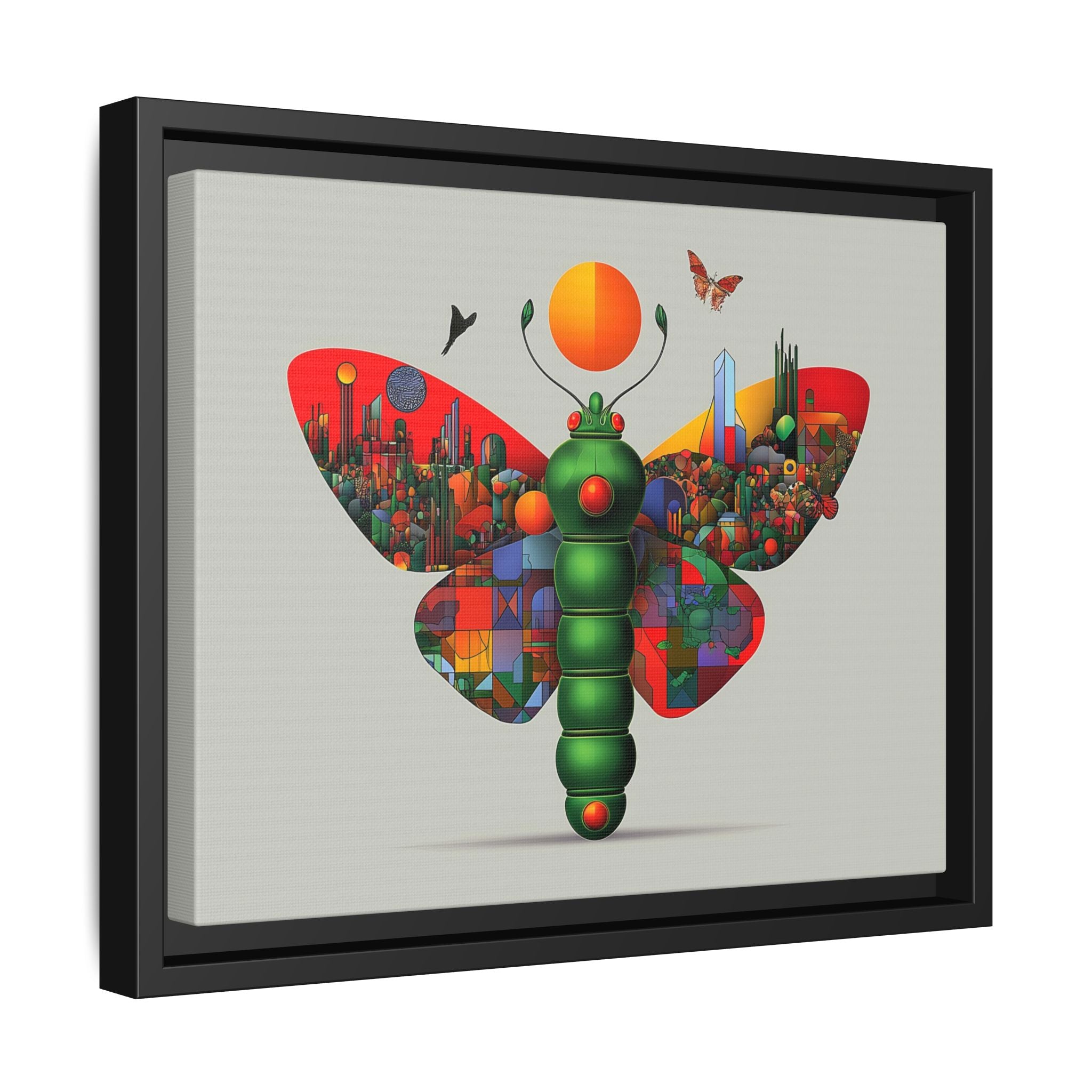 Urban Metamorphosis: Geometric Butterfly Cityscape, Cubist Digital Illustration   |    Custom Orders Available