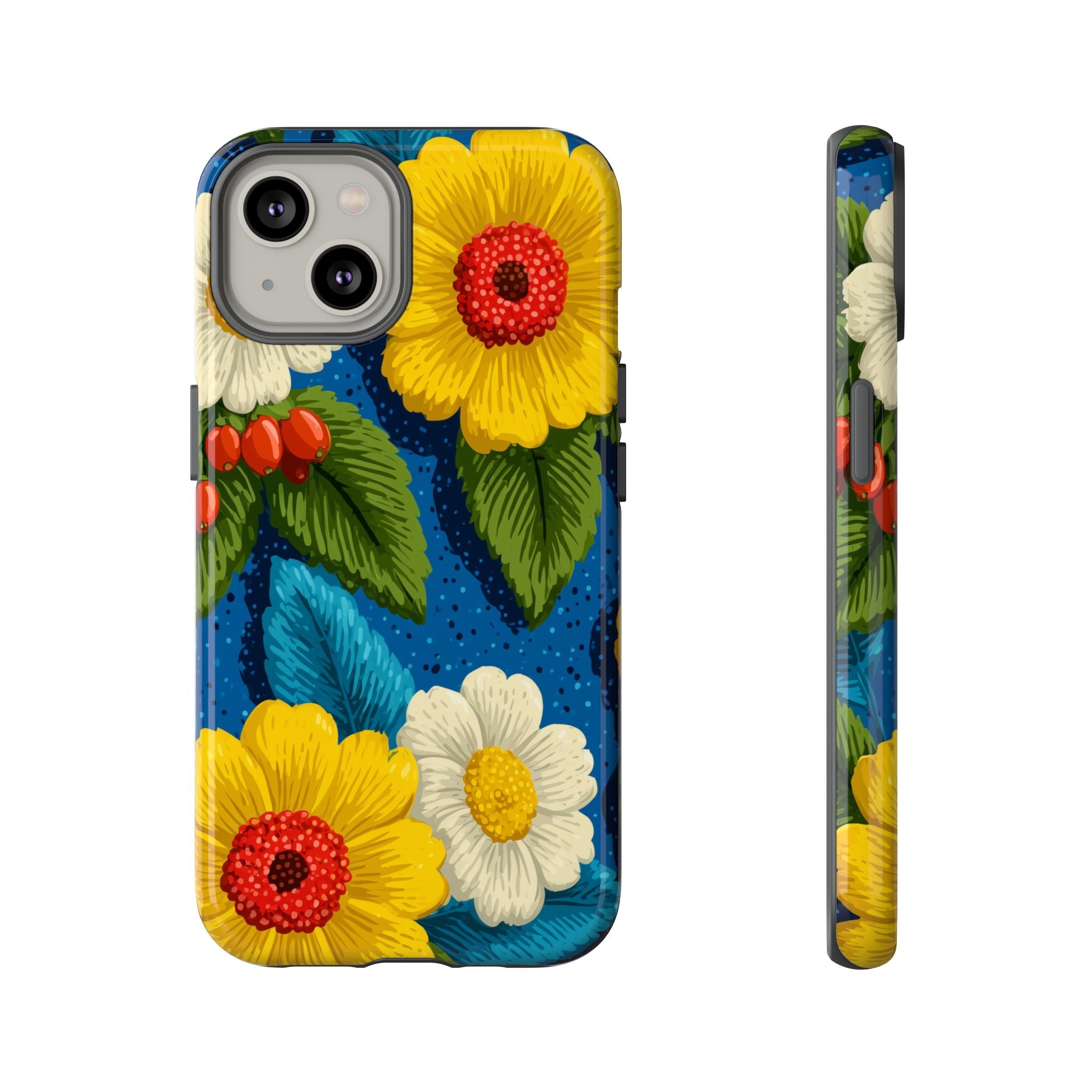 Summer Tough Cases: Floral Fine Art Phone Case, Fun Beach Vibe Phone Accessory, Summer Travel Gift, Colorful Phone Cover, Casual Style Tech
