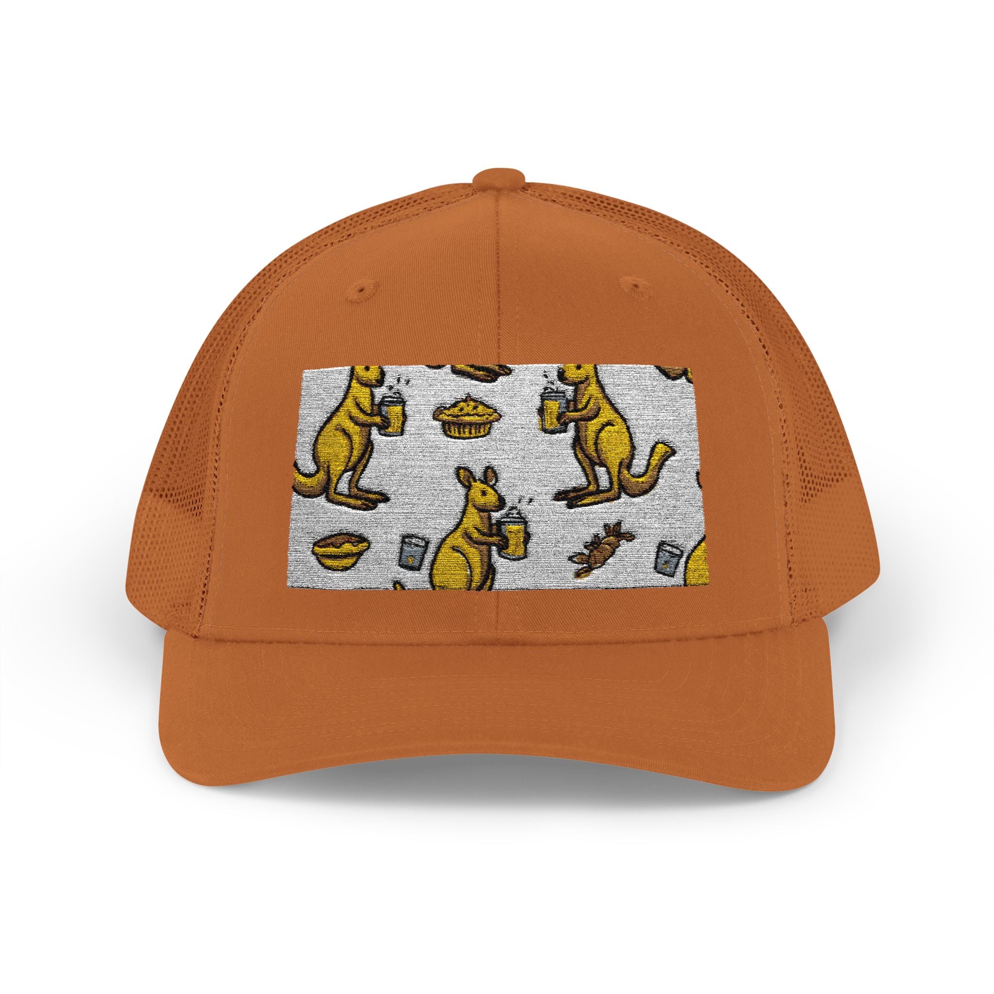 Kangaroo Pattern Snapback Cap, Fun Trucker Hat, Casual Summer Accessory, Gift for Animal Lovers, Unique Outdoor Wear