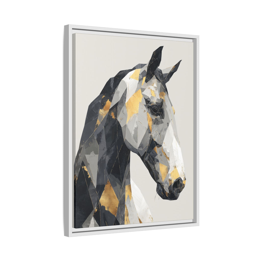 Equine Geometrica: Contemporary Cubist Horse, Metallic Abstract Portrait   |  Personalized & Custom Orders Available