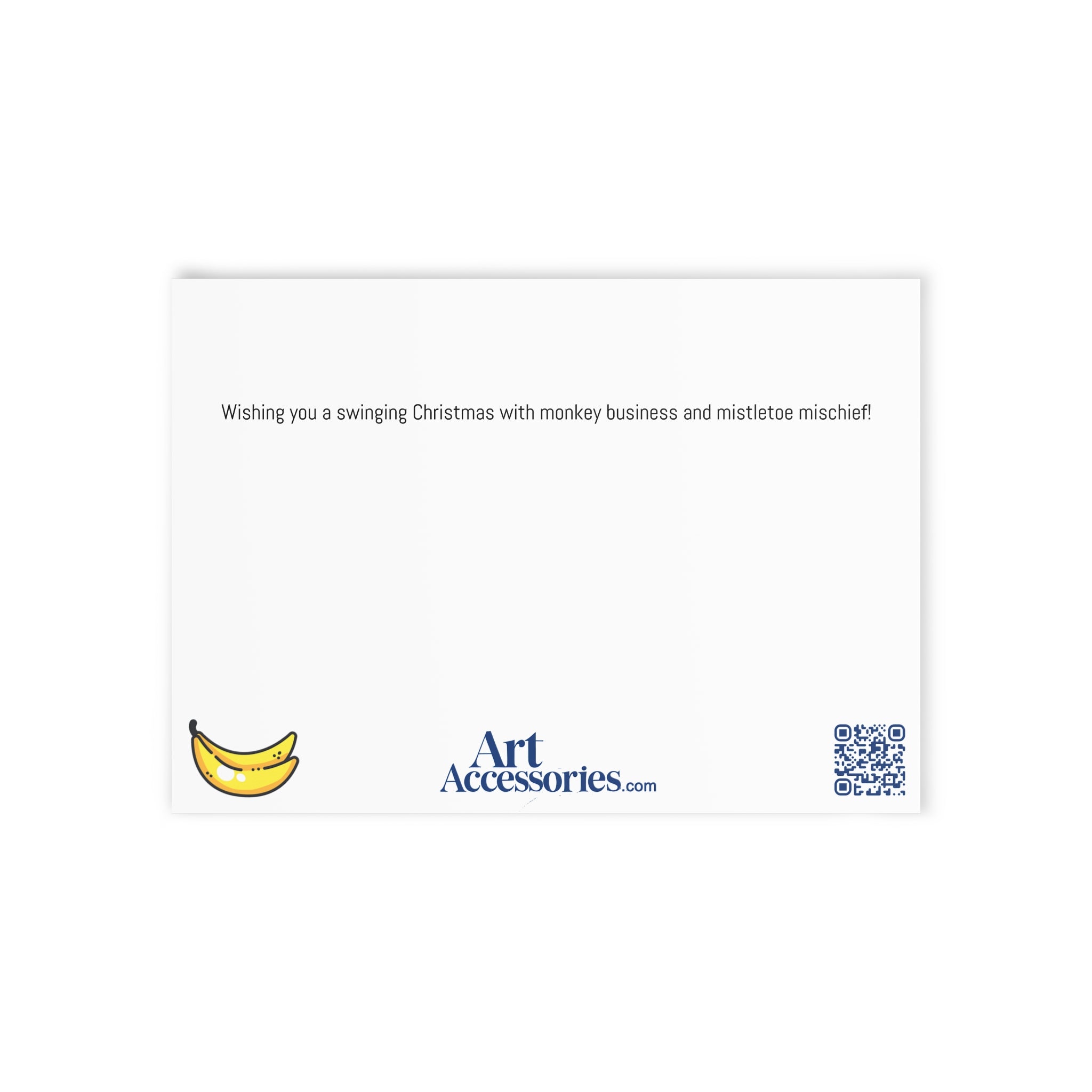 Festive Monkey Holiday Cards - Cute Two-Sided Christmas Greetings, Animal-Themed Greetings, Fun Holiday Stationery, Card Set, Seasonal Decor