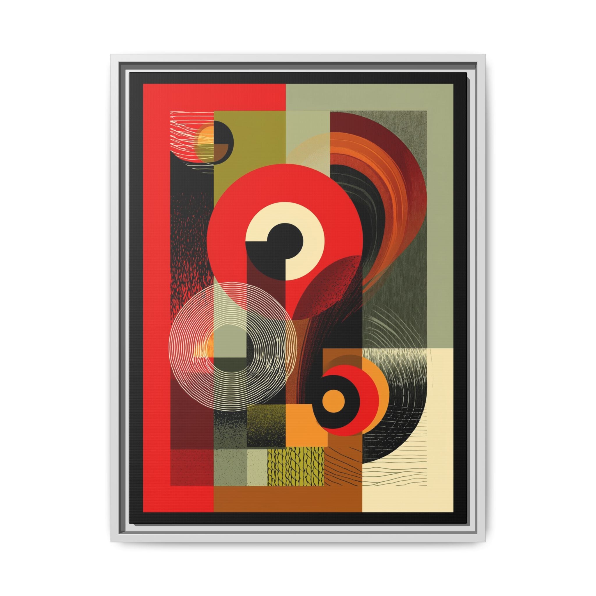 Chromatic Geometrics: Abstract Constructivist Composition, Modernist Color Blocking, Layered Circular Forms   |   Custom Orders Accepted