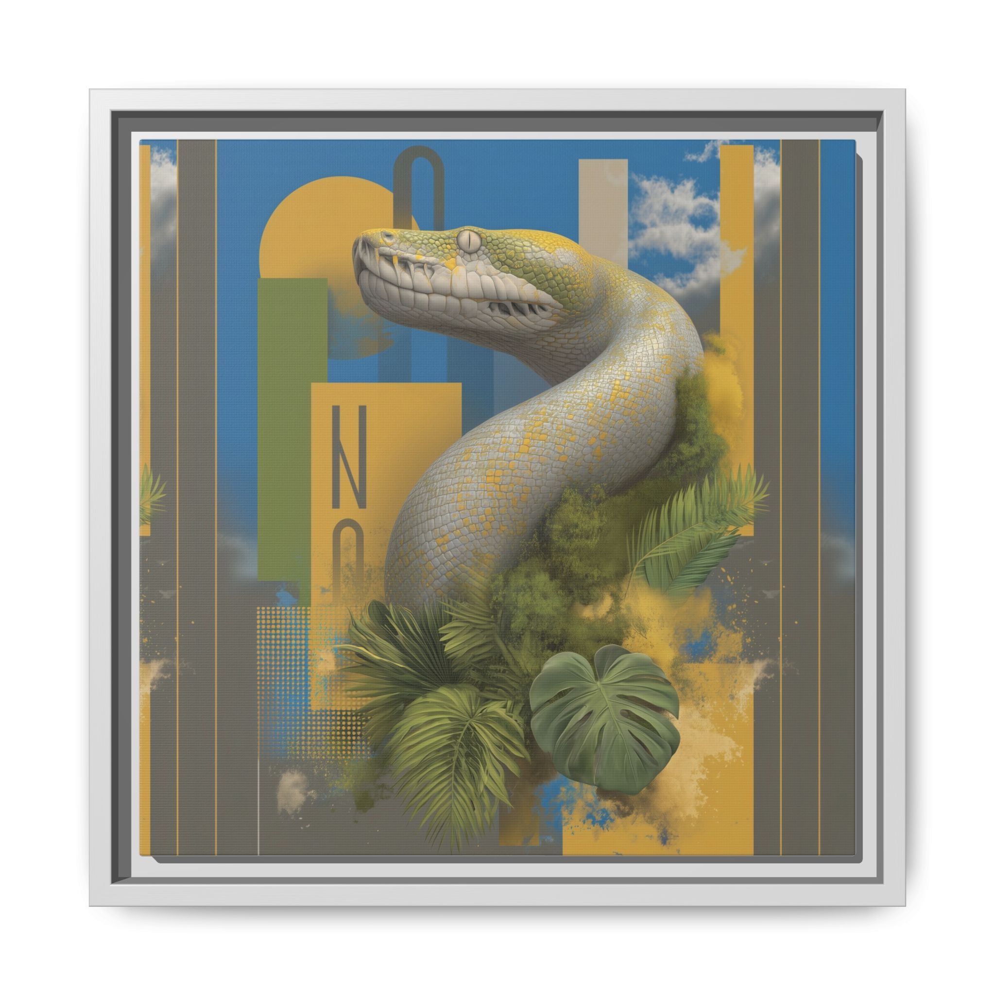Serpent's Geometry: Tropical Realism, Digital Wildlife Composition   |    Custom Orders Available