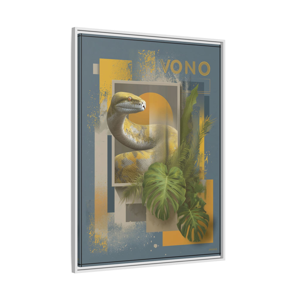 Serpent of Geometric Dimensions: Tropical Vono Design, Abstract Wildlife Art   |  Personalized & Custom Orders Available