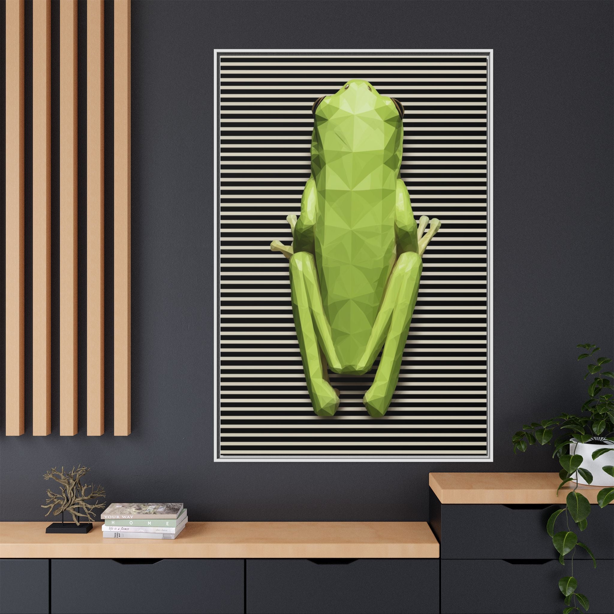 Geometric Frog: Low-Poly Digital Wildlife, Minimalist Angular Design   |    Custom Orders Available