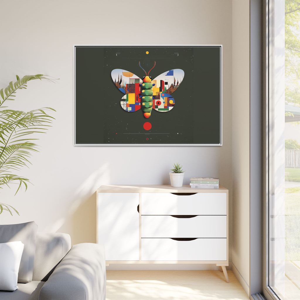 Geometric Butterfly: Bauhaus Digital Mosaic, Technological Nature Composition   |    Custom Orders Available