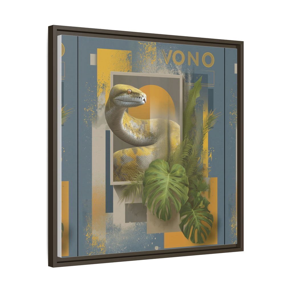 Serpent of Geometric Dimensions: Tropical Vono Design, Abstract Wildlife Art   |  Personalized & Custom Orders Available