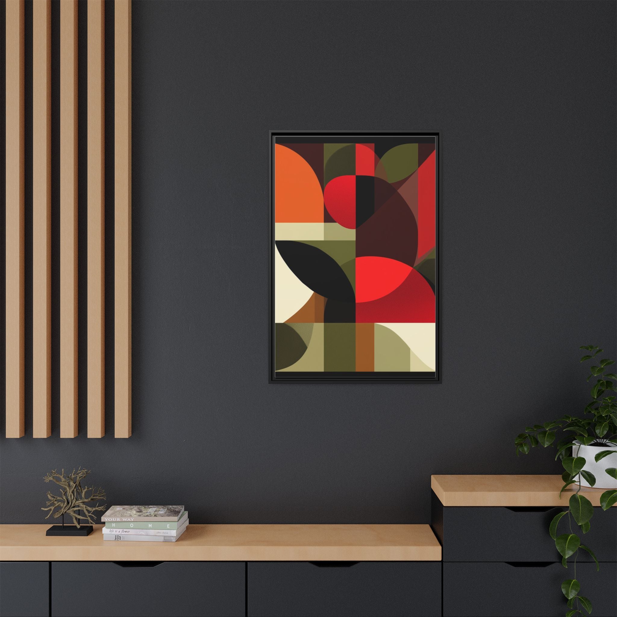 Geometric Fusion: Modern Abstract Composition, Cubist Color Blocks, Architectural Form Harmony   |   Custom Orders Accepted
