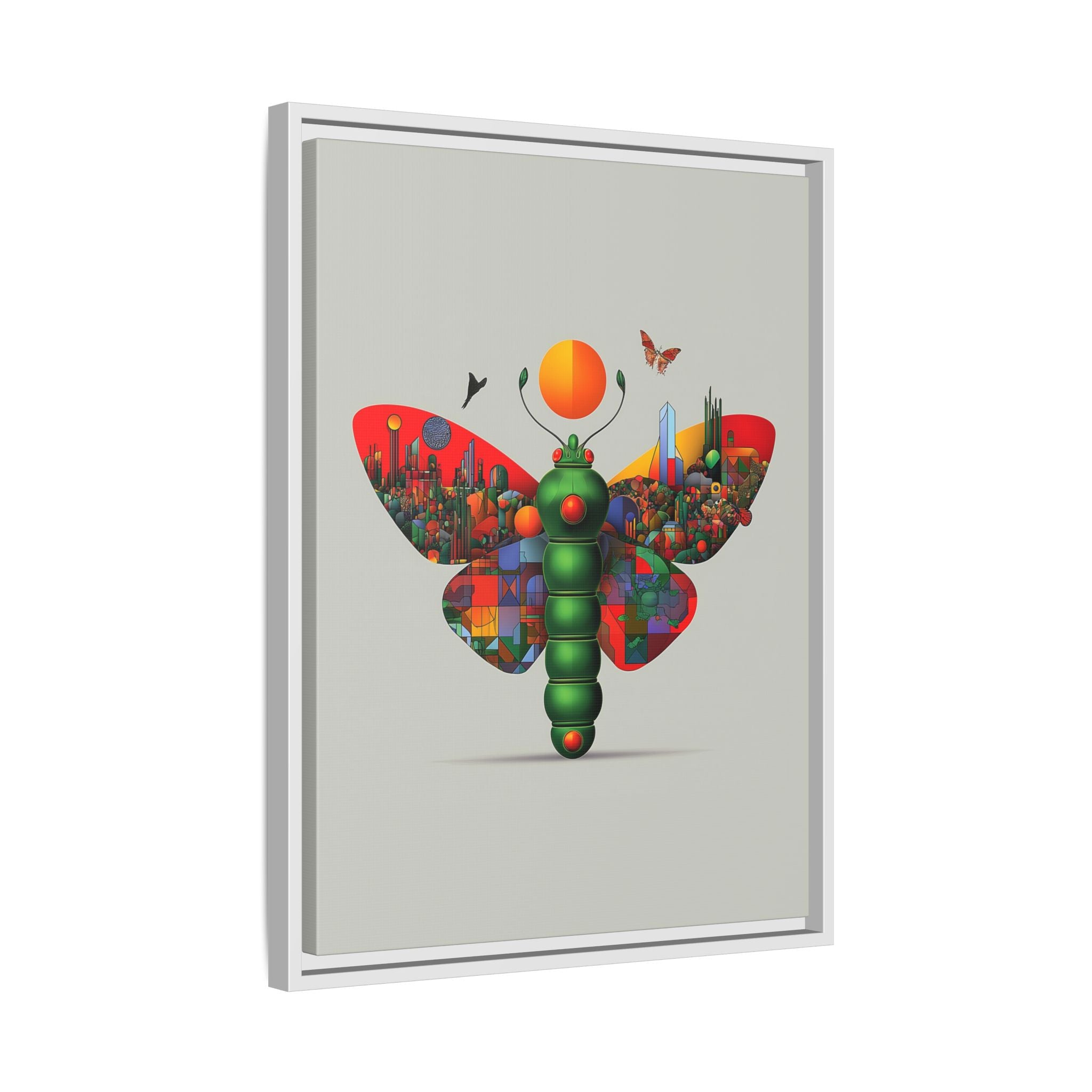 Urban Metamorphosis: Geometric Butterfly Cityscape, Cubist Digital Illustration   |    Custom Orders Available