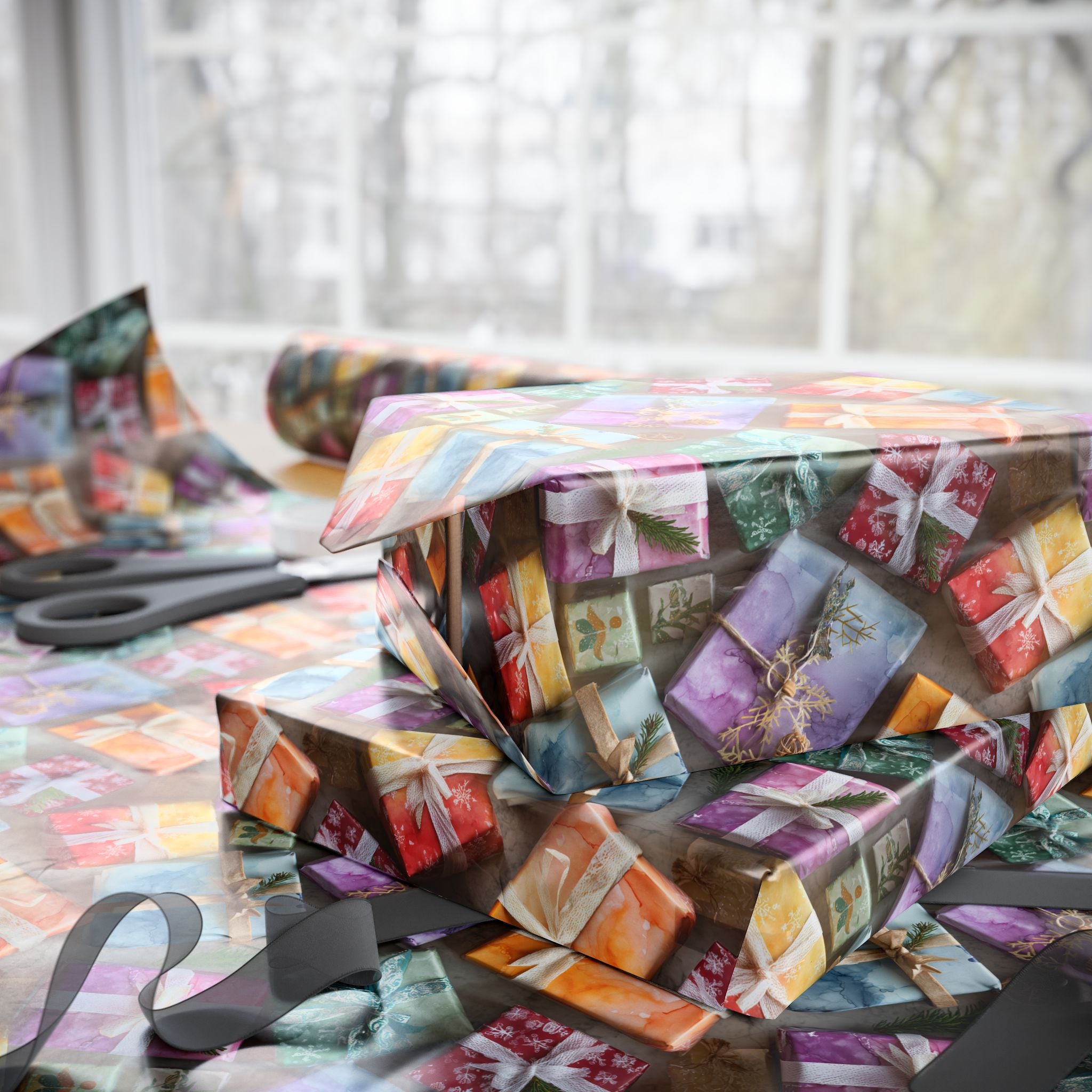 Wrapping Paper — Colorful Quilt Patch Pattern Gift Wrap (Holiday, Birthday, Craft Lovers)