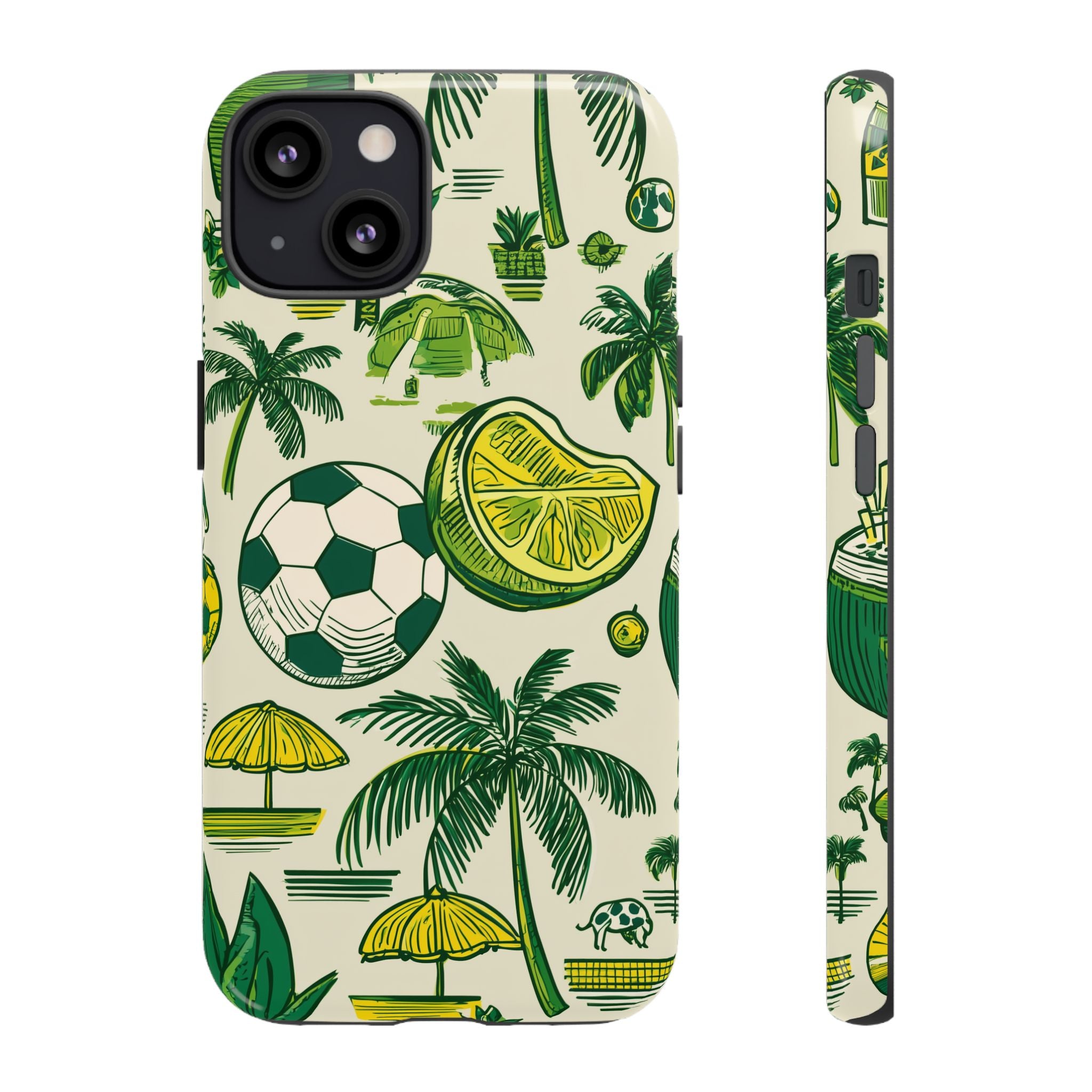 Summer Tough Cases: Sporty Tropical Phone Case, Fun Beach Vibe Phone Accessory, Summer Travel Gift, Colorful Phone Cover, Casual Style Tech