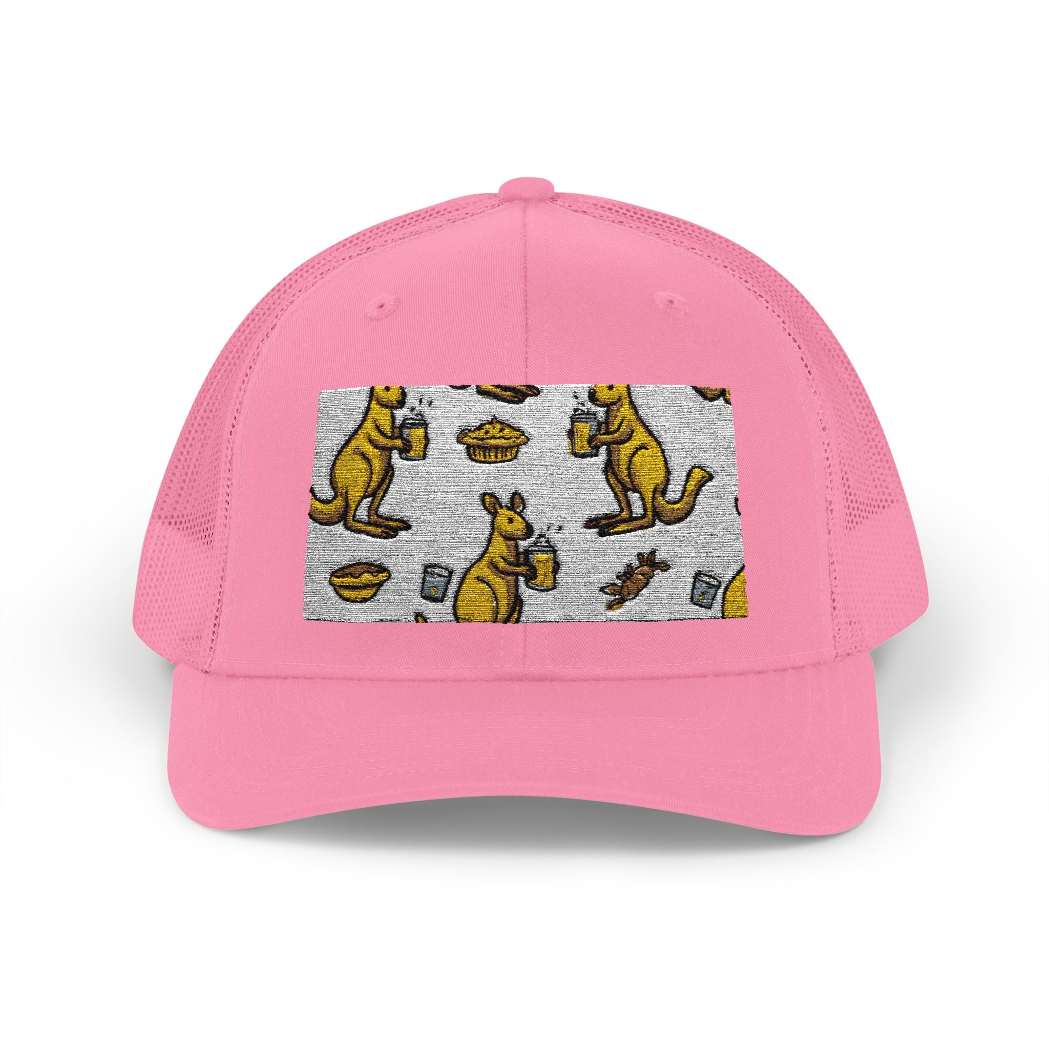 Kangaroo Pattern Snapback Cap, Fun Trucker Hat, Casual Summer Accessory, Gift for Animal Lovers, Unique Outdoor Wear