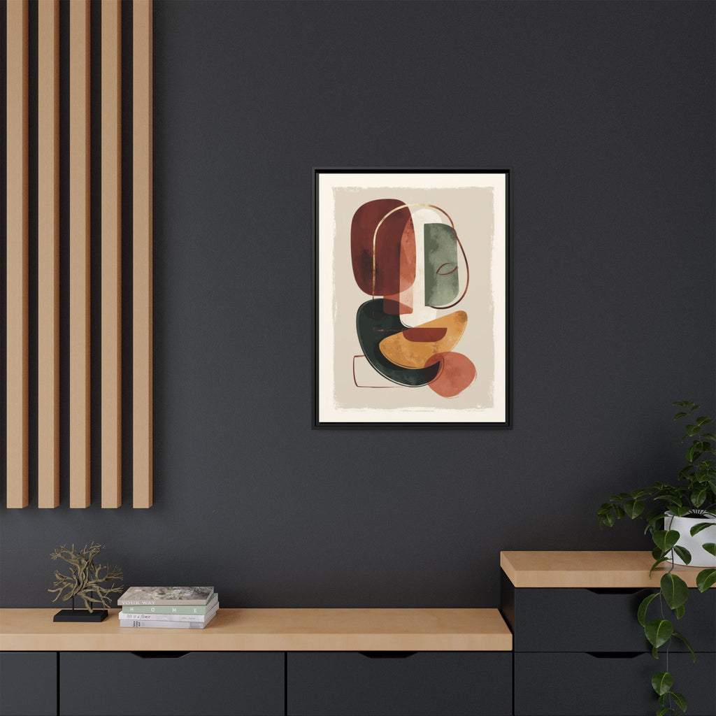 Layered Geometries: Mid-Century Modern Composition, Organic Abstract Design, Translucent Intersecting Shapes   |   Custom Orders Accepted