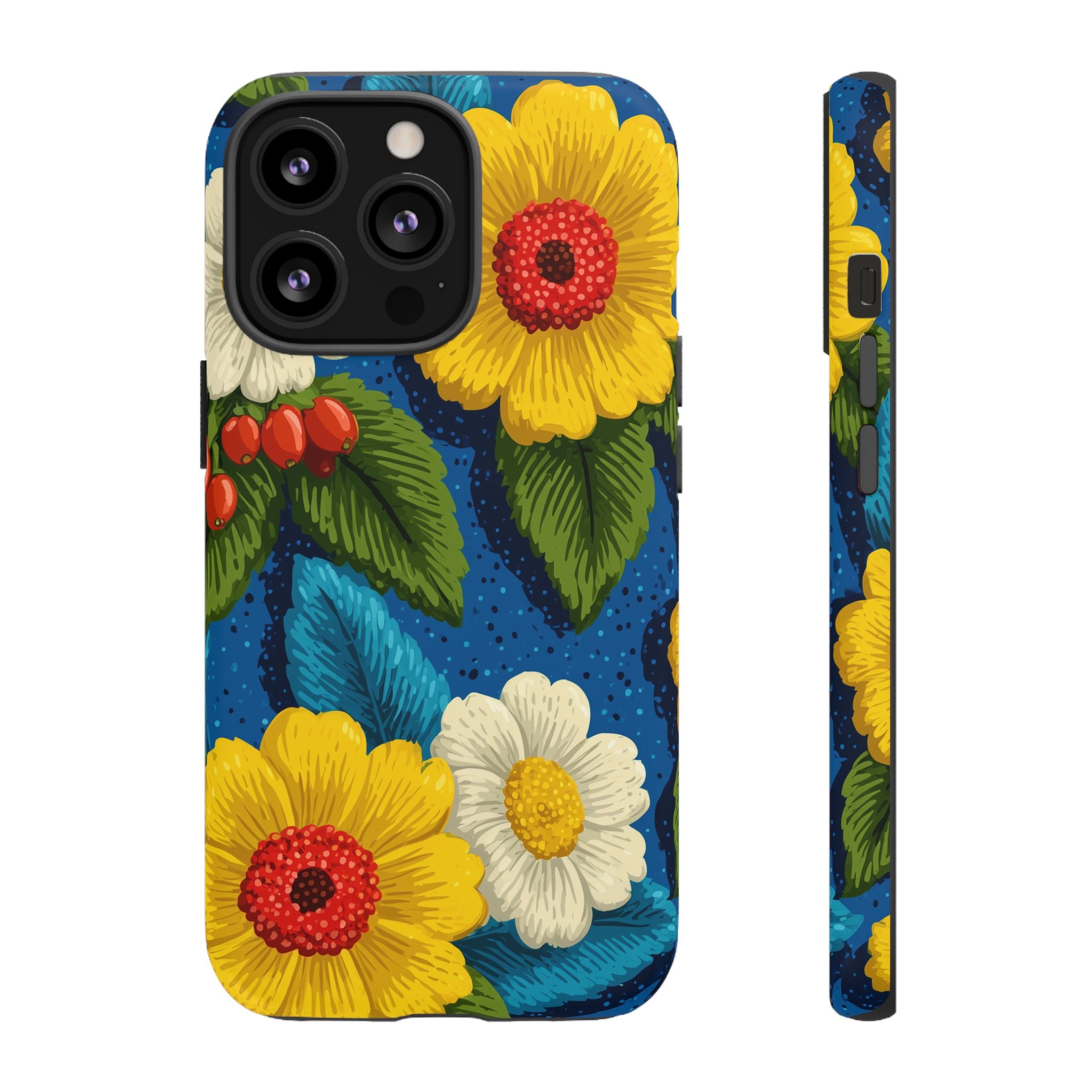 Summer Tough Cases: Floral Fine Art Phone Case, Fun Beach Vibe Phone Accessory, Summer Travel Gift, Colorful Phone Cover, Casual Style Tech